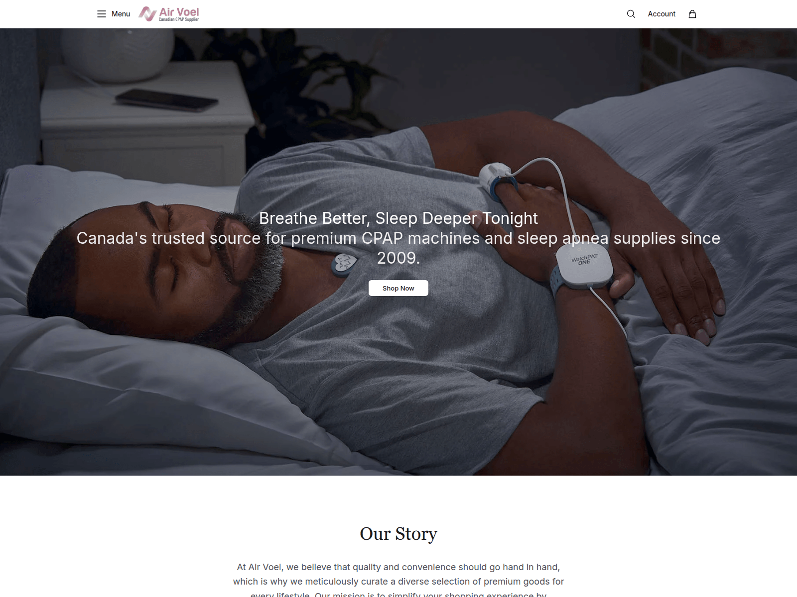 Captura de pantalla de airvoelwellness.shop