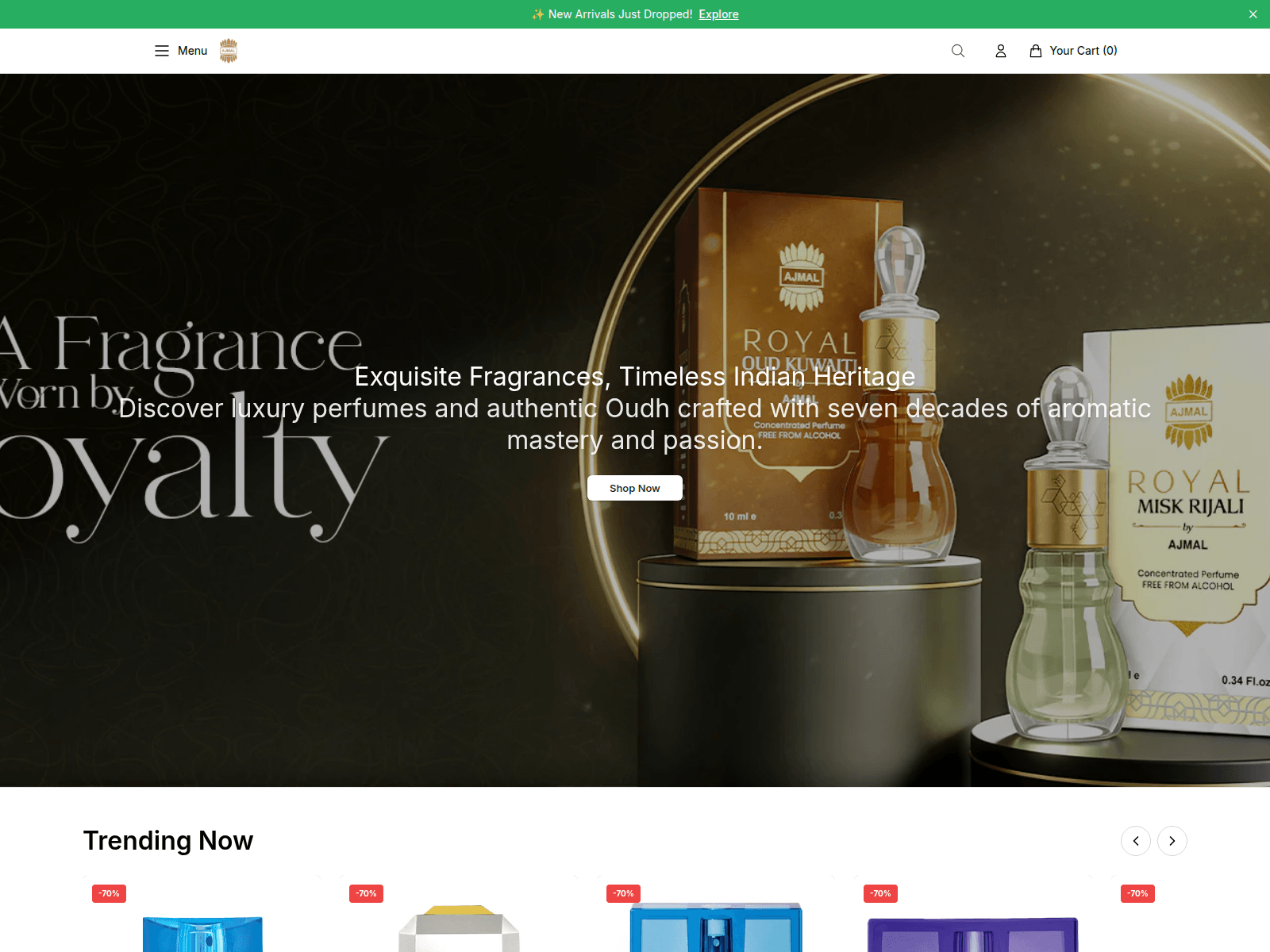 Screenshot of ajmbeauty.shop