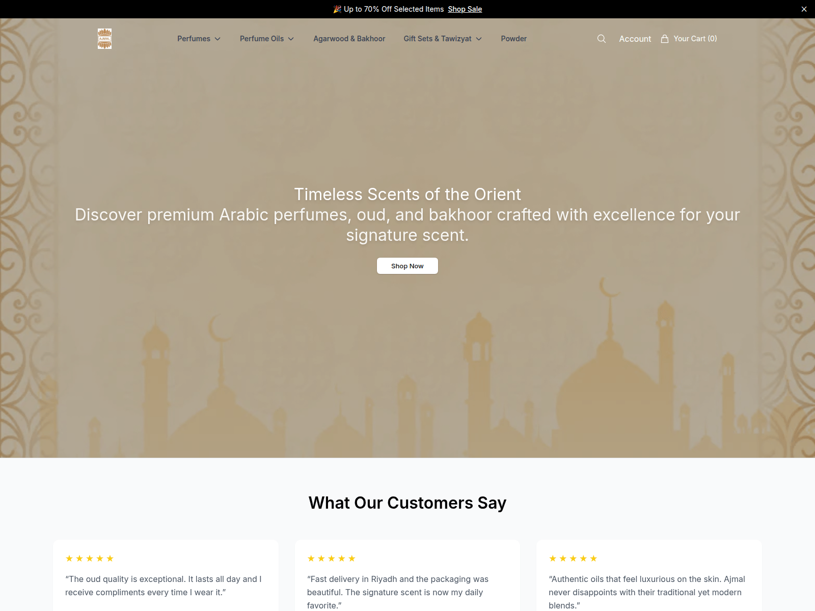 Screenshot of ajmalessentials.shop