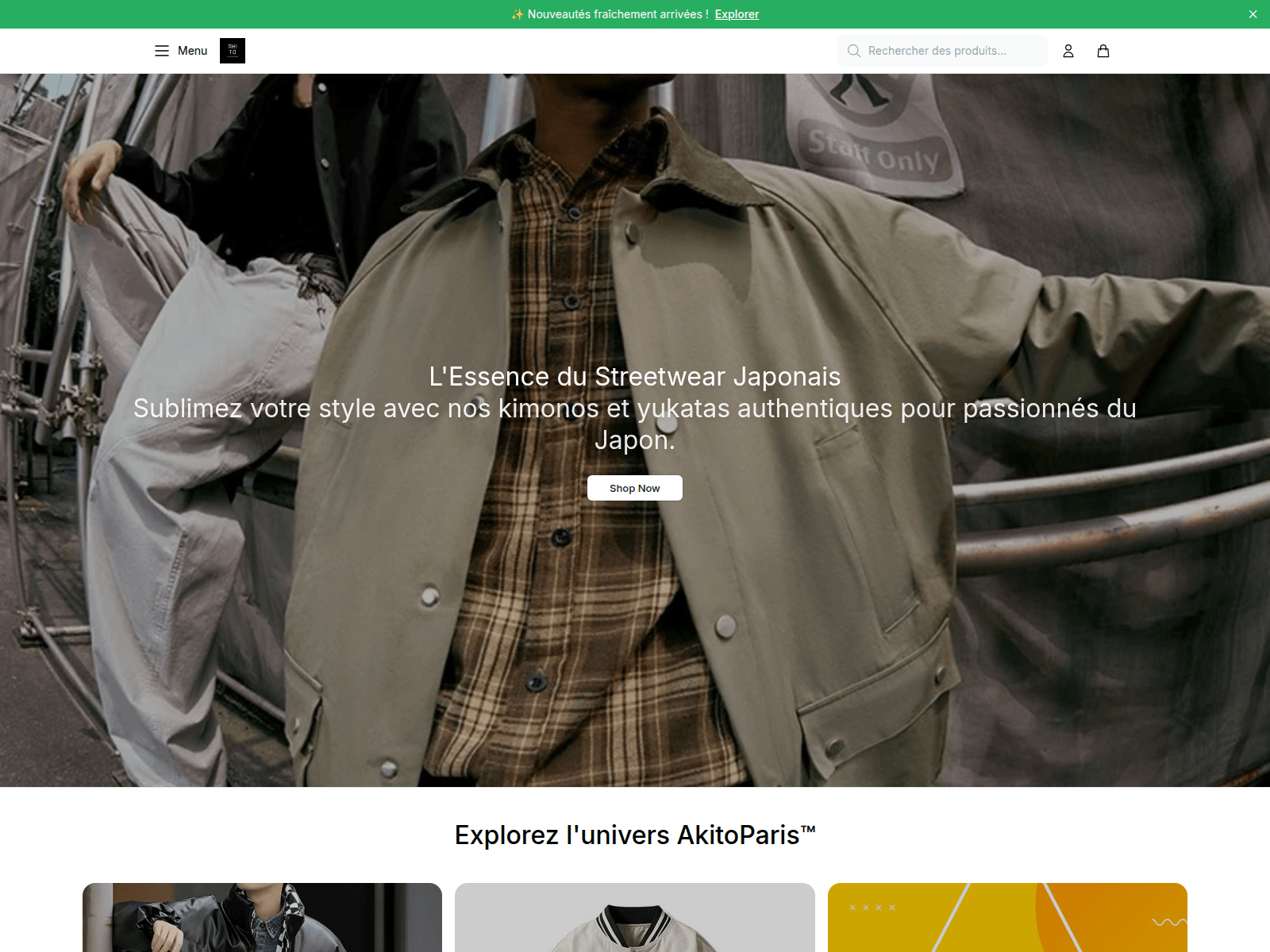 Screenshot of akitoparishq.shop