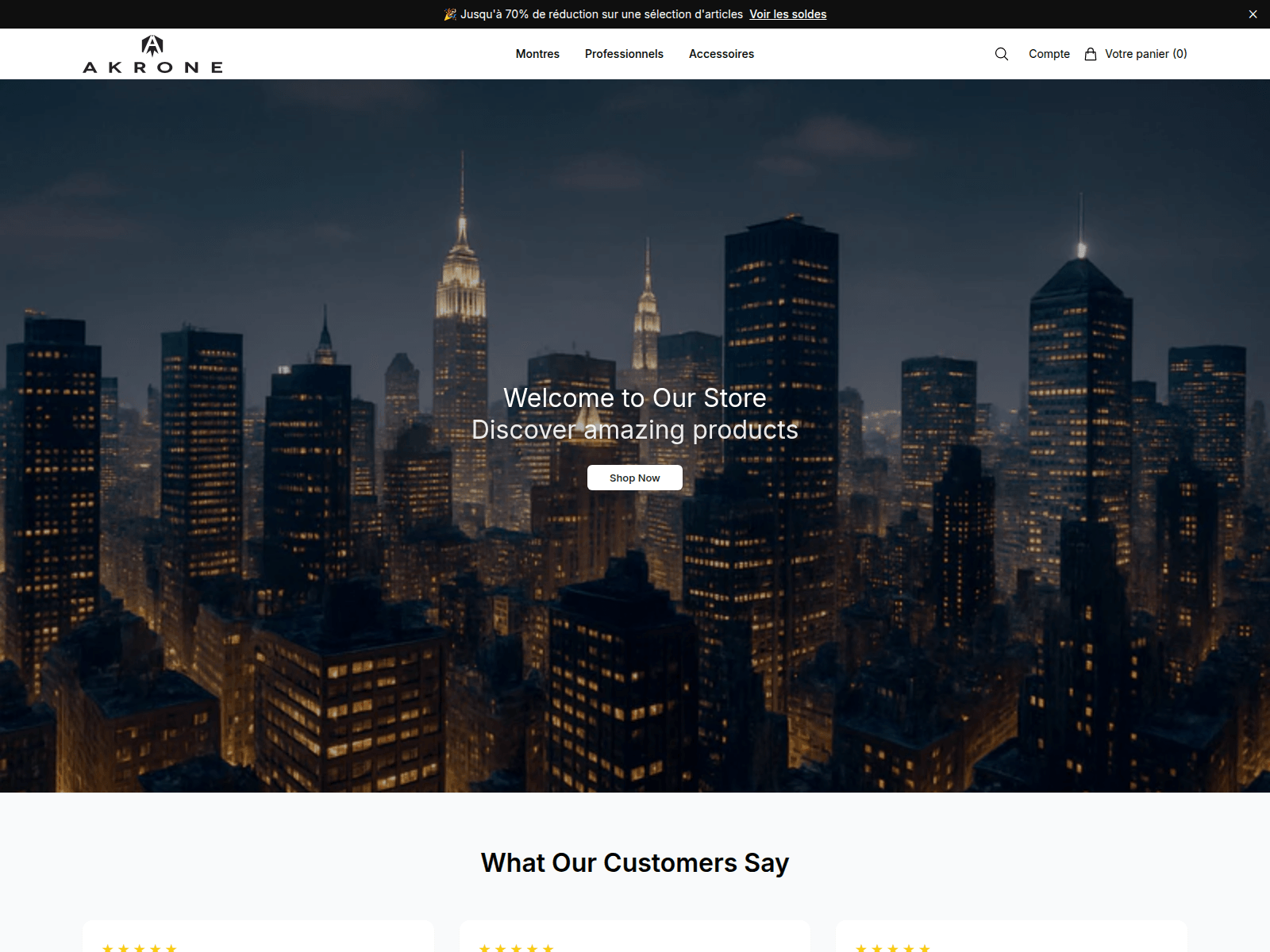 Screenshot of akrone.shop