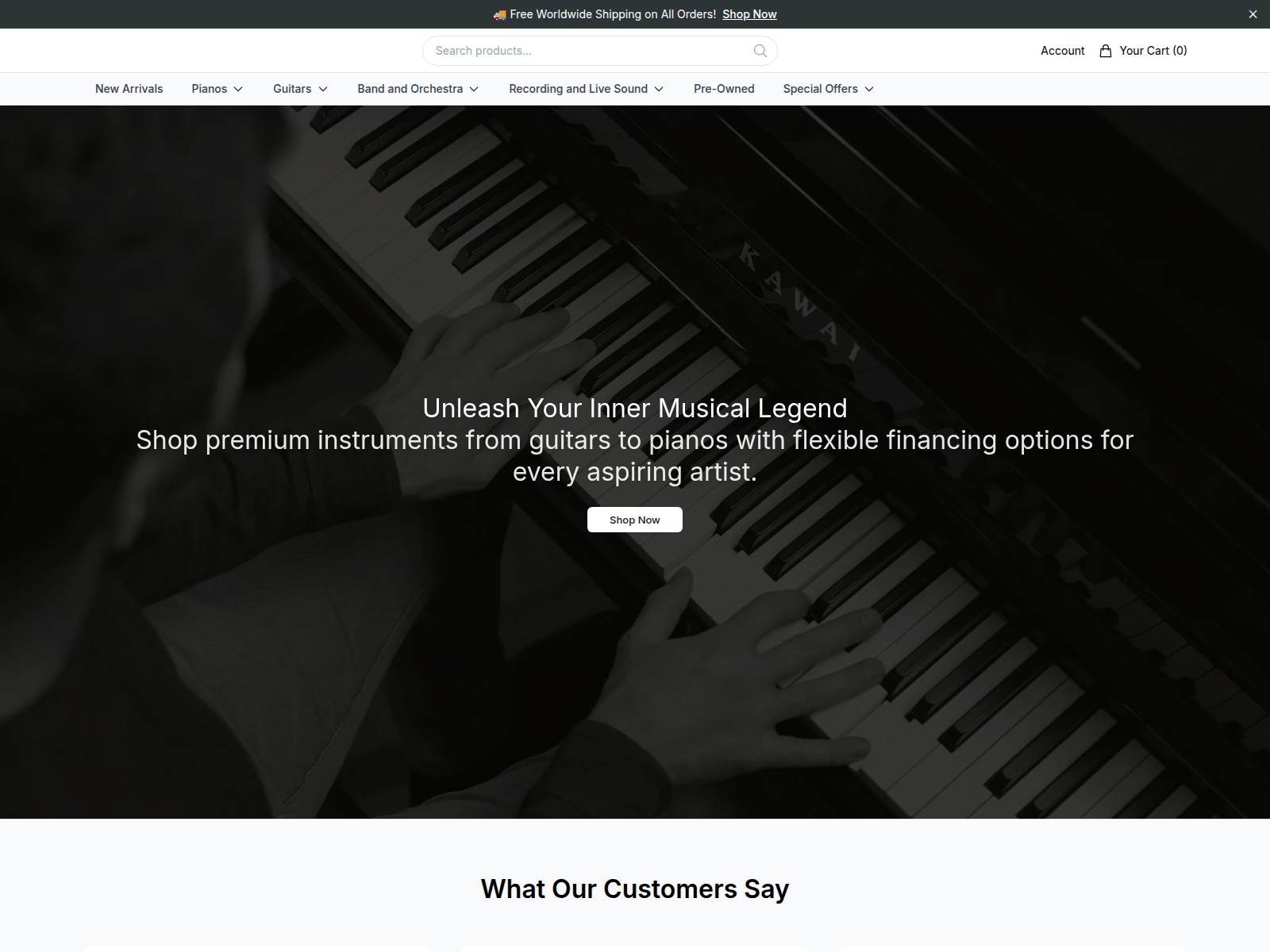 Screenshot of alamomusiccenterdirect.shop
