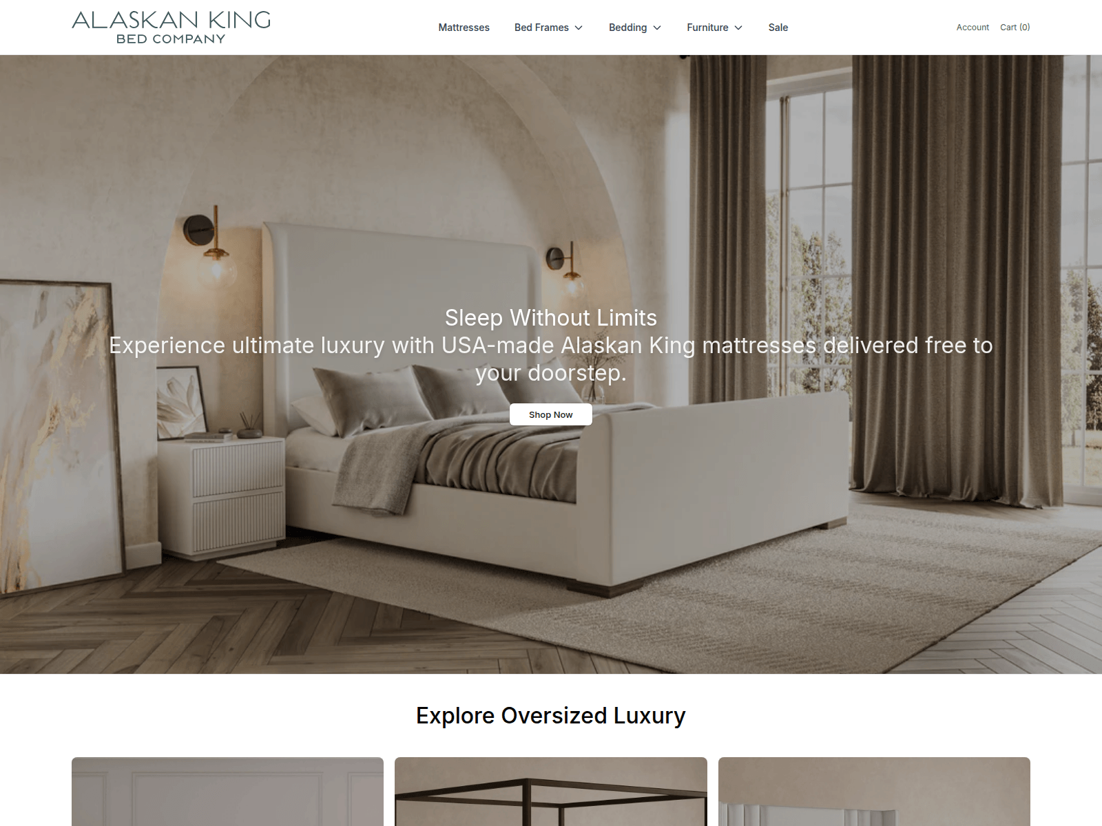 Screenshot of alaskankingbeds.shop