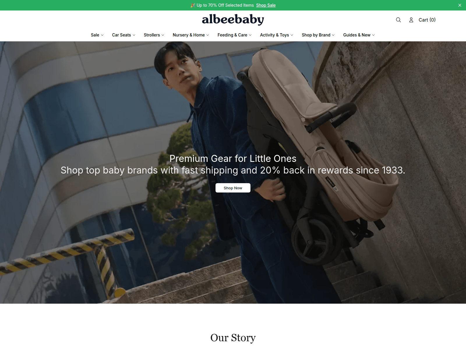 Captura de pantalla de albeebabystore.shop