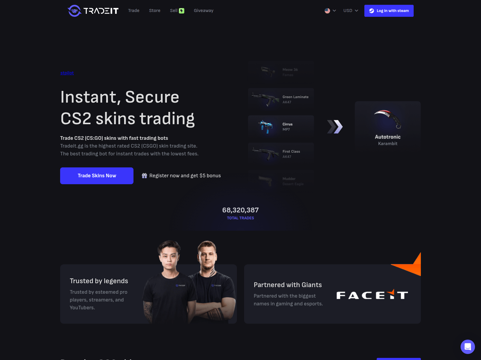 Screenshot of trade-it.gg