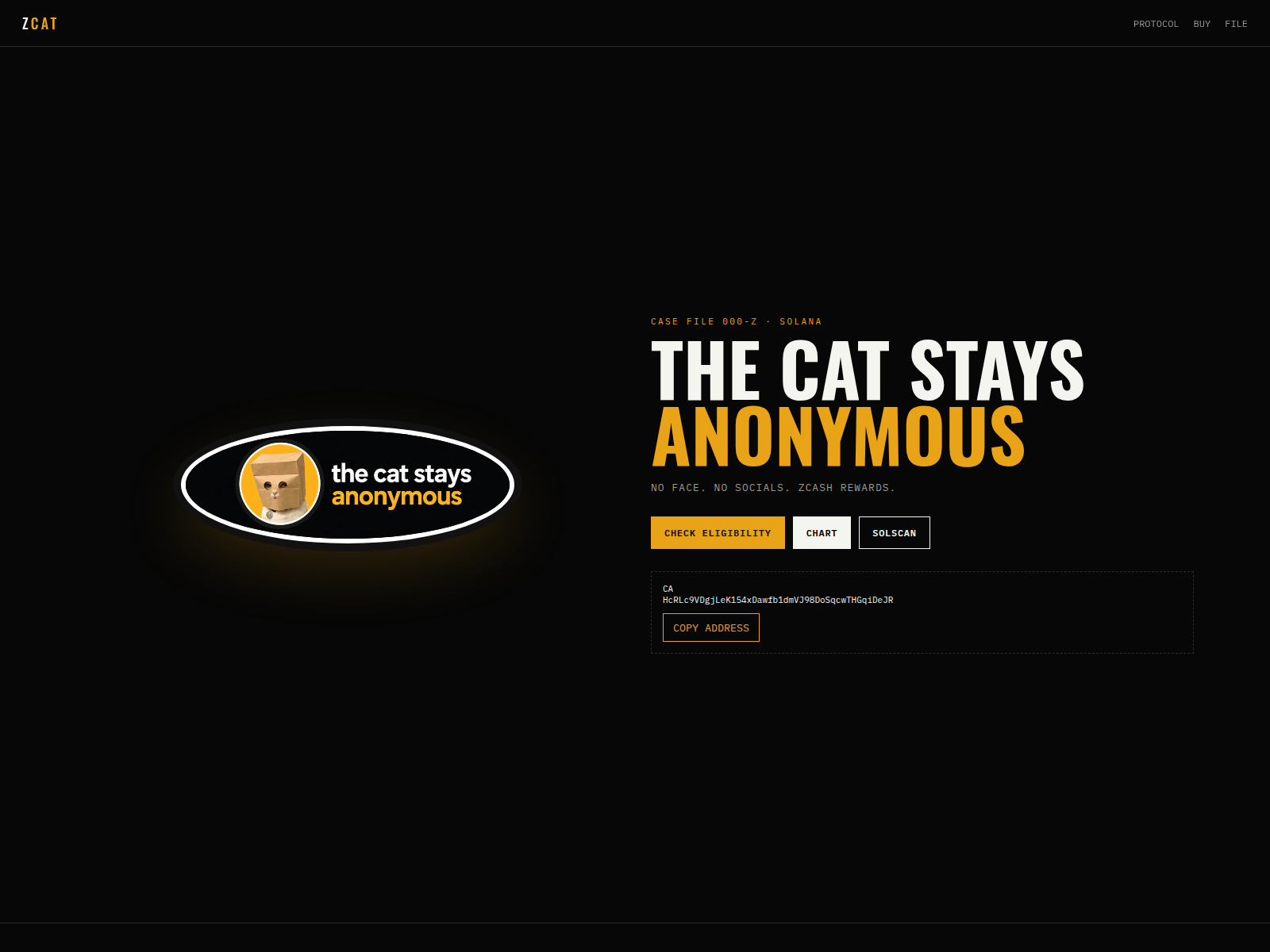 Screenshot of zcatsol.xyz