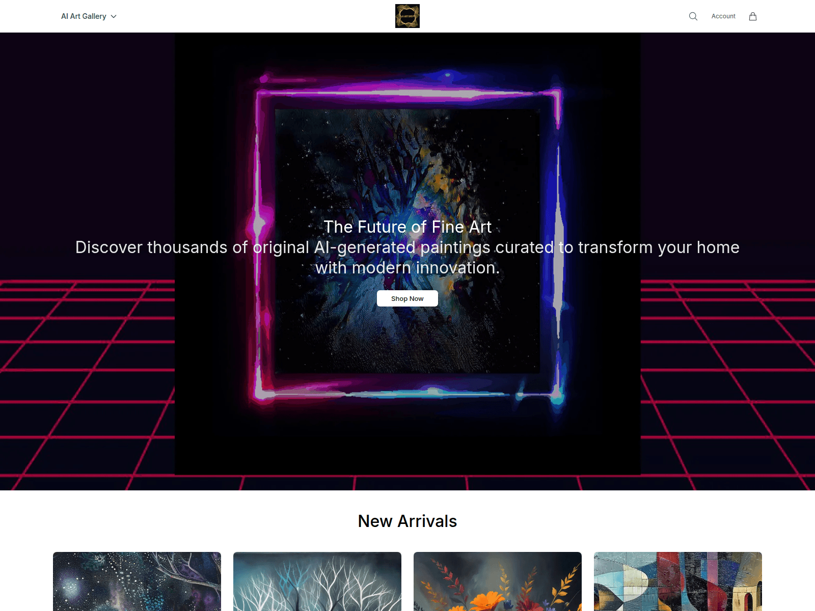 Screenshot of aiartshopstore.shop