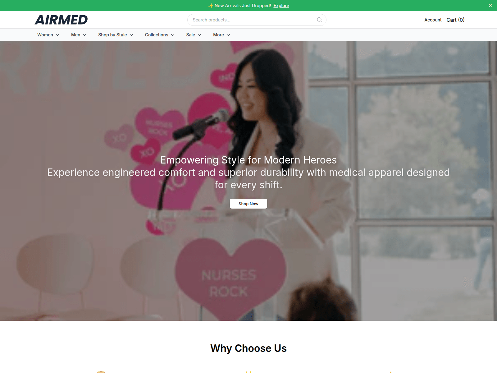Screenshot of airmedscrubs.shop