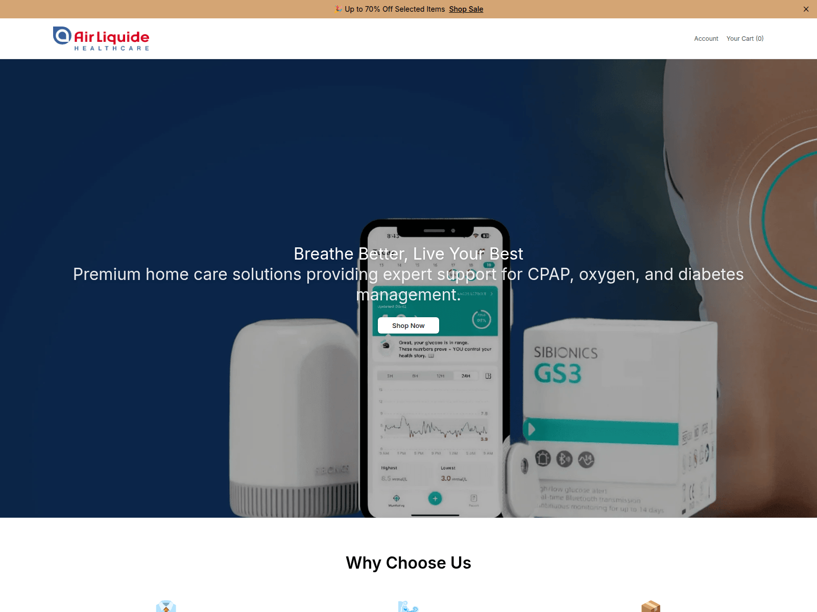Screenshot of airliquidehealthcare.shop