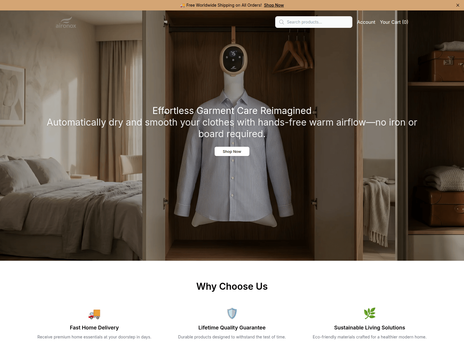Screenshot of aironspace.shop