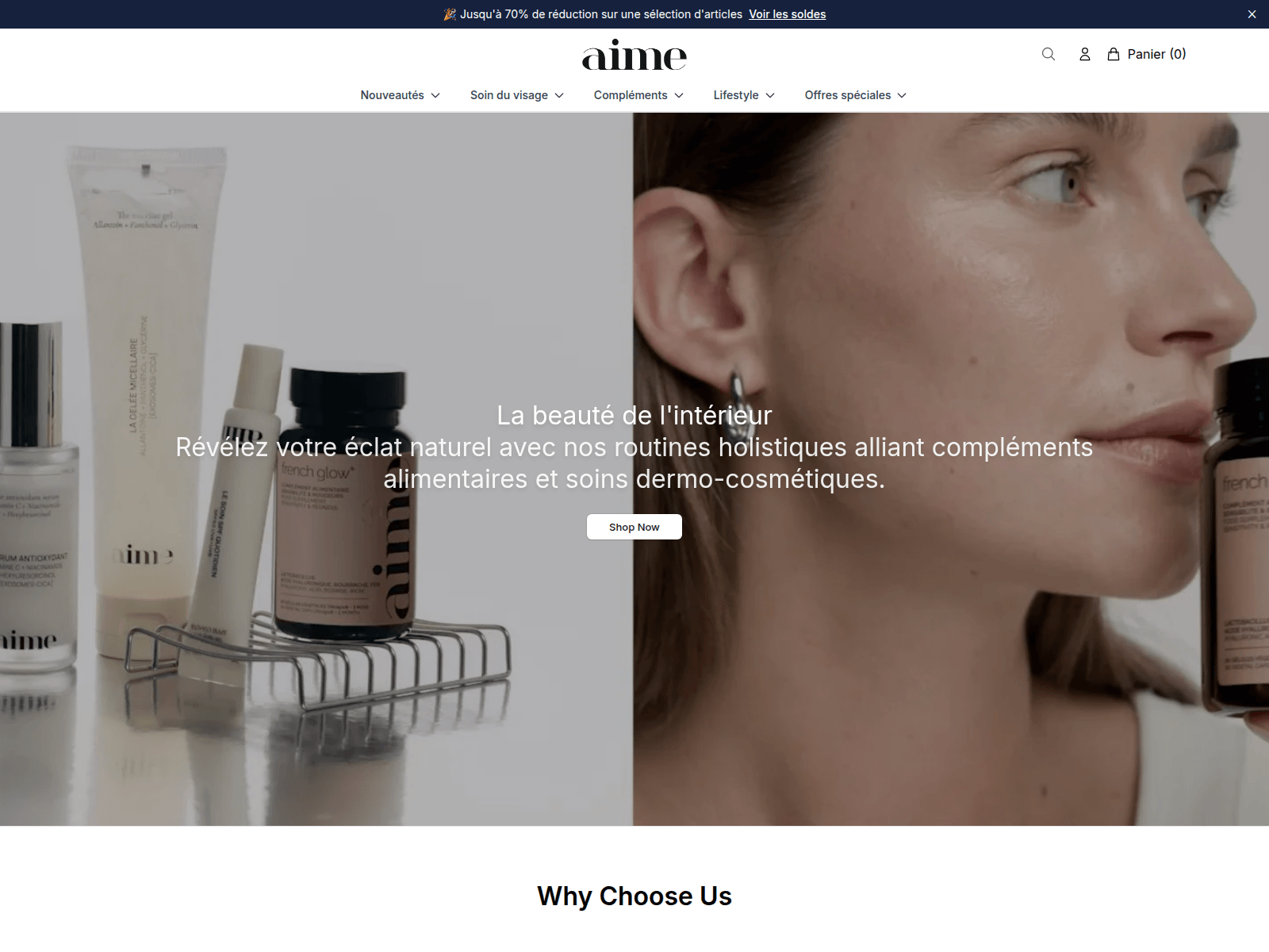Screenshot of aimeboutique.shop