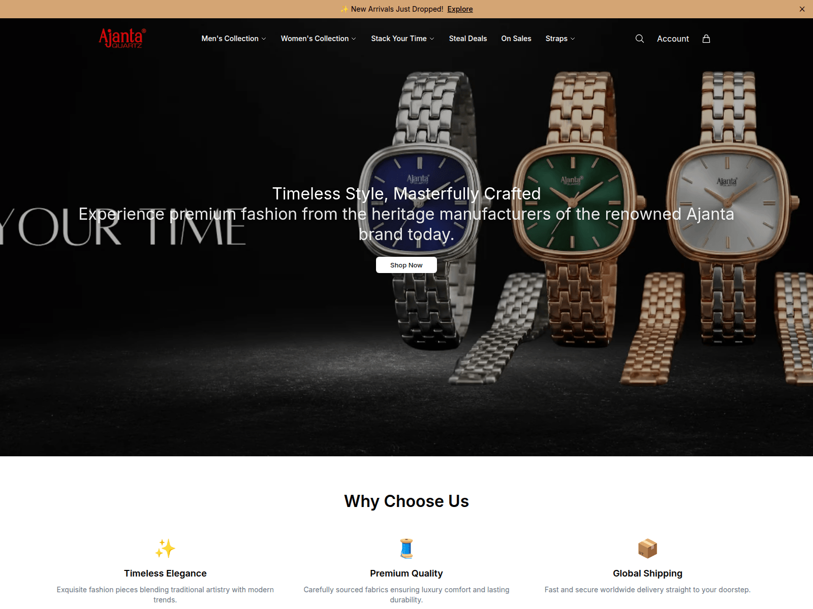 Screenshot of ajantawatchcompanycollection.shop