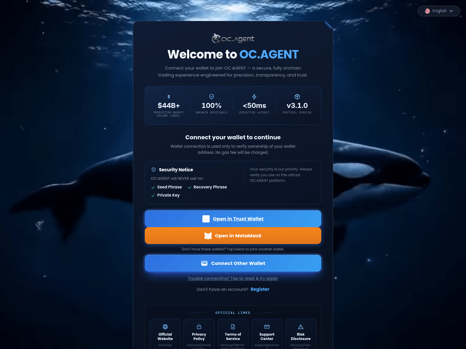 Screenshot of dapp.ocagent-cdn.com