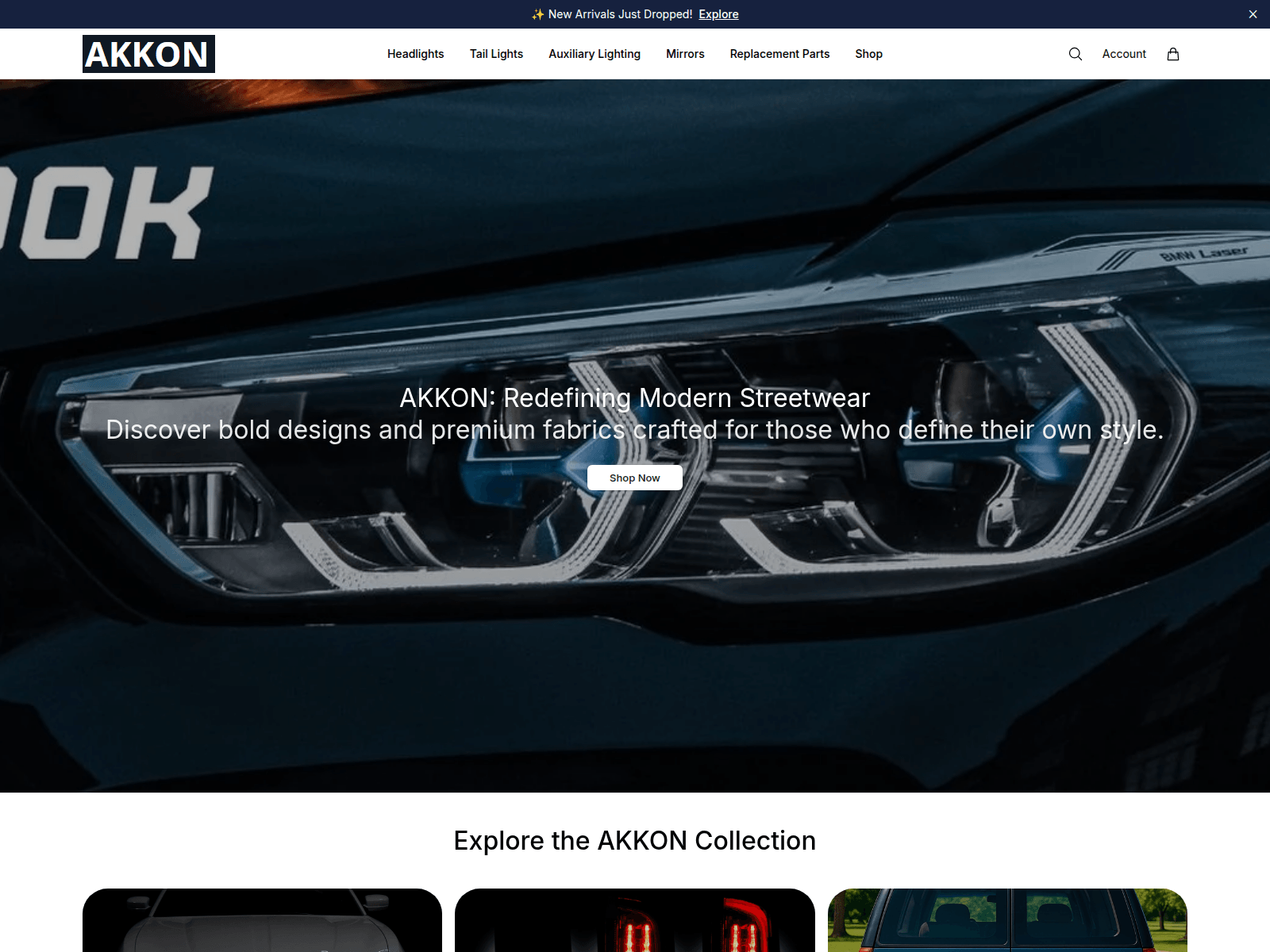 Screenshot of akkonautomotive.shop