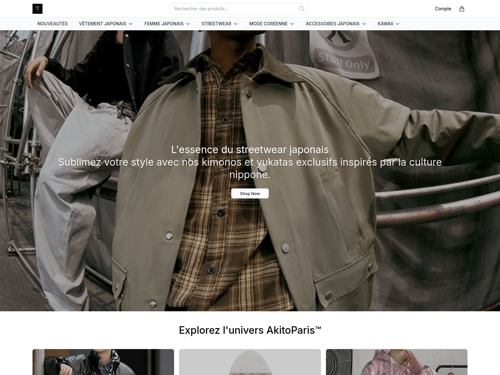 Screenshot of akitoparisfashion.shop