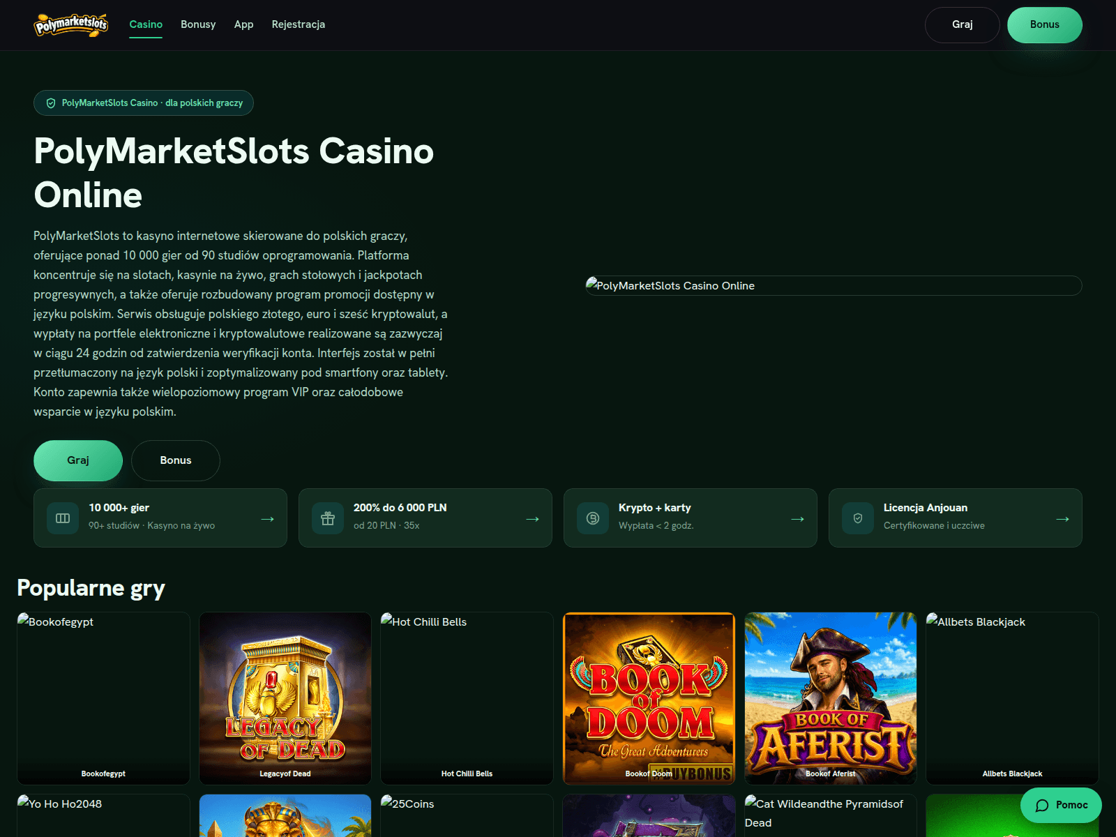Screenshot of polymarketslots.pl