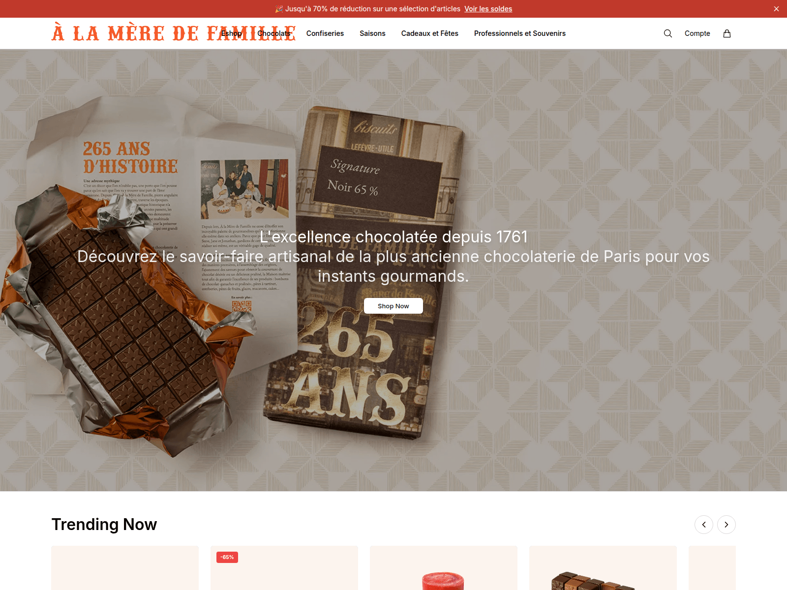 Screenshot of alameredefamillemarket.shop