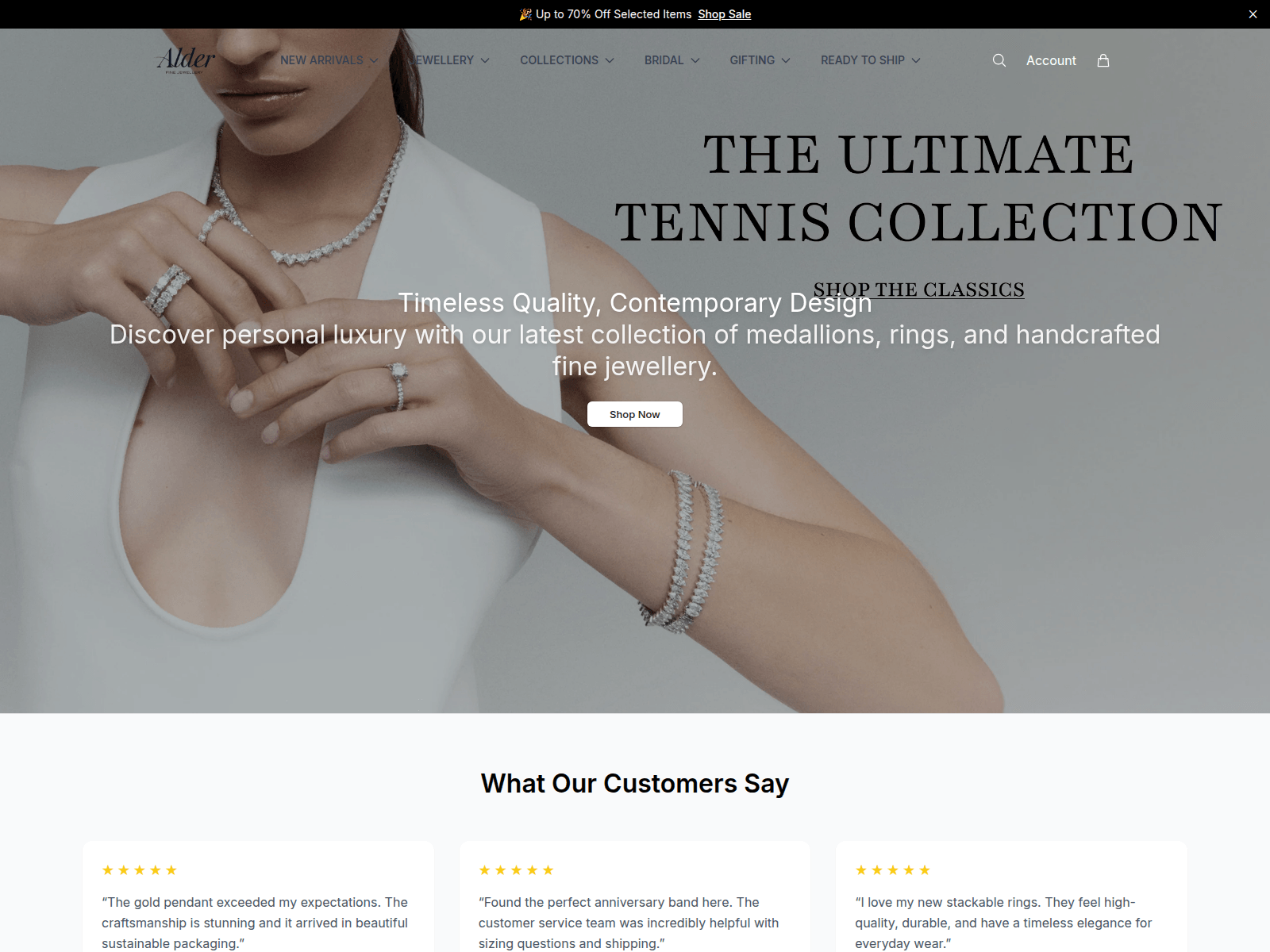 Screenshot of alderfinejewelleryonline.shop