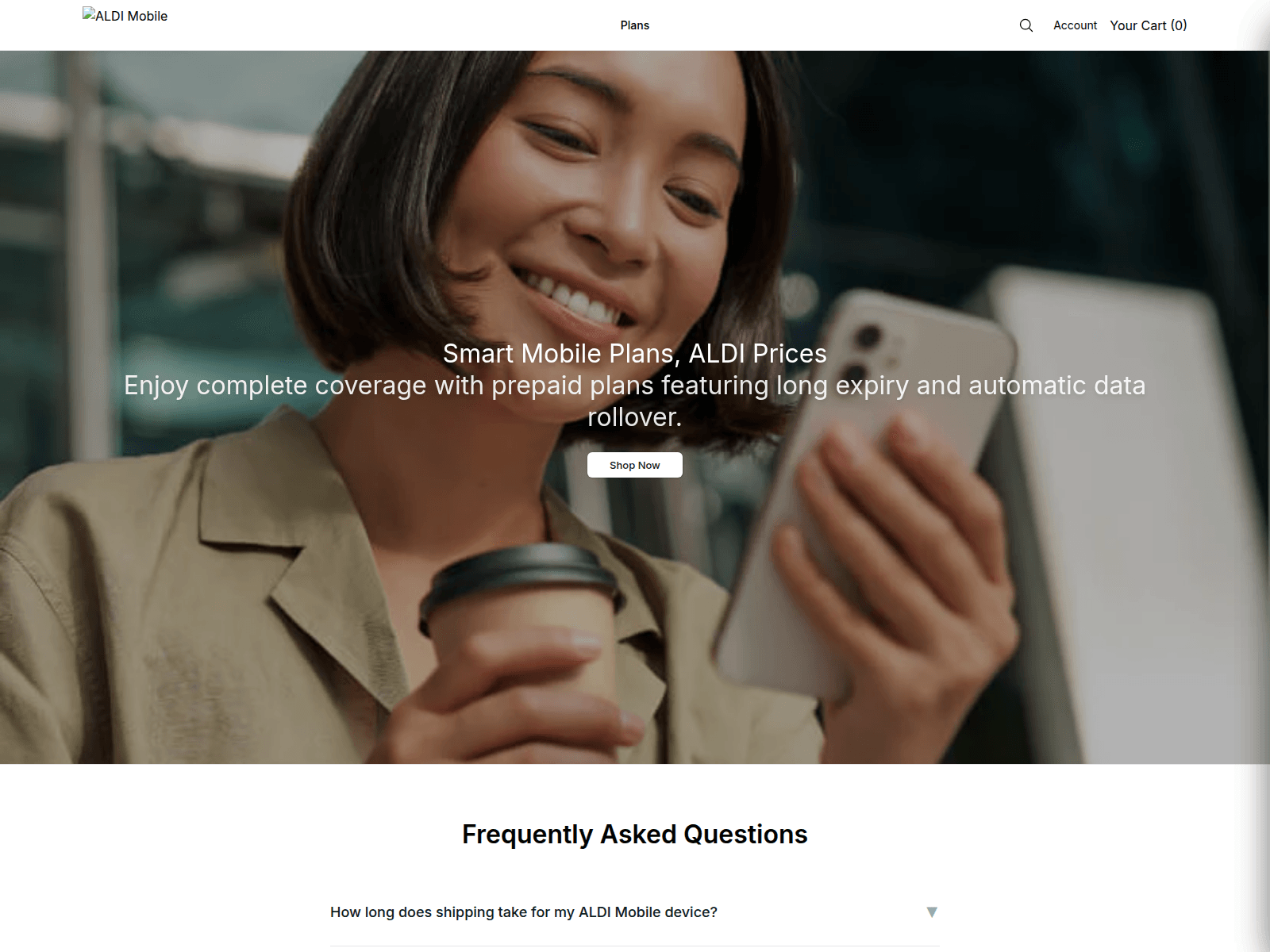 Screenshot of aldimobile.shop