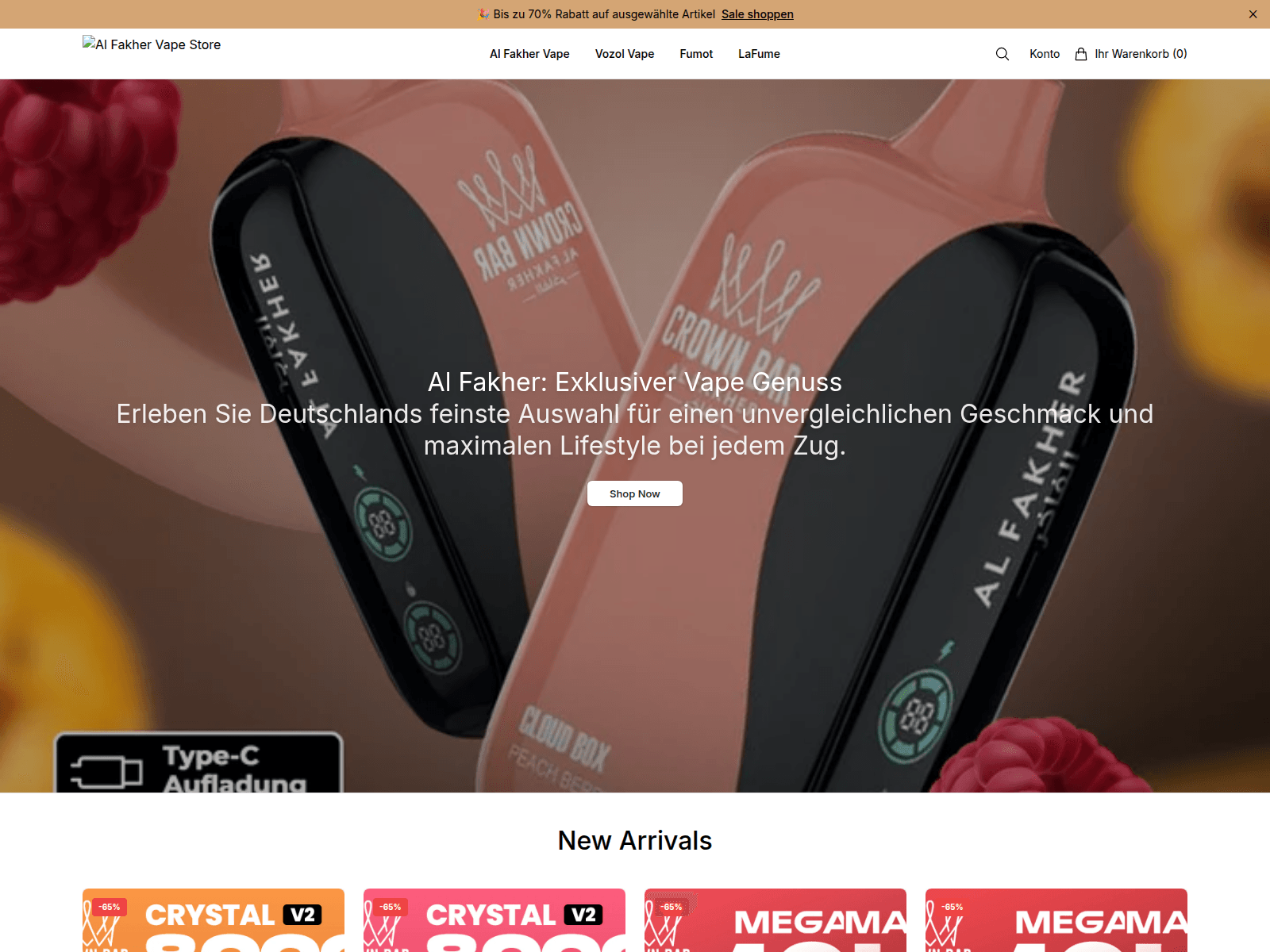 Screenshot of alfakherstore.shop