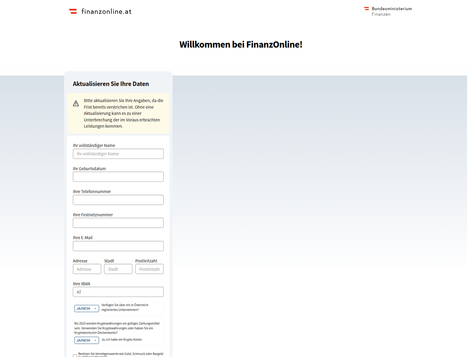 Screenshot of flnanzonlinebmfgv.net