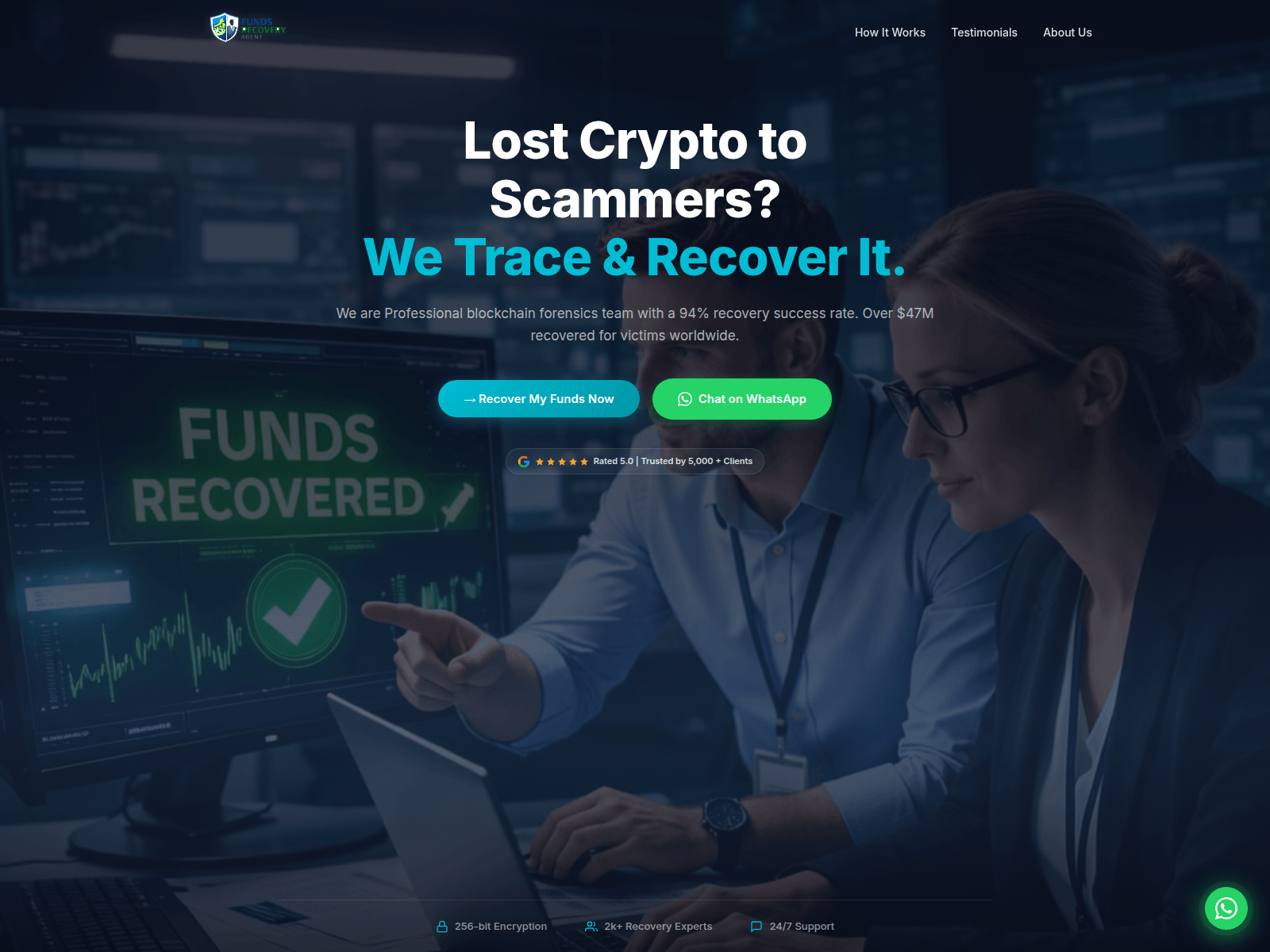 Screenshot of fundrecoveryagent.com