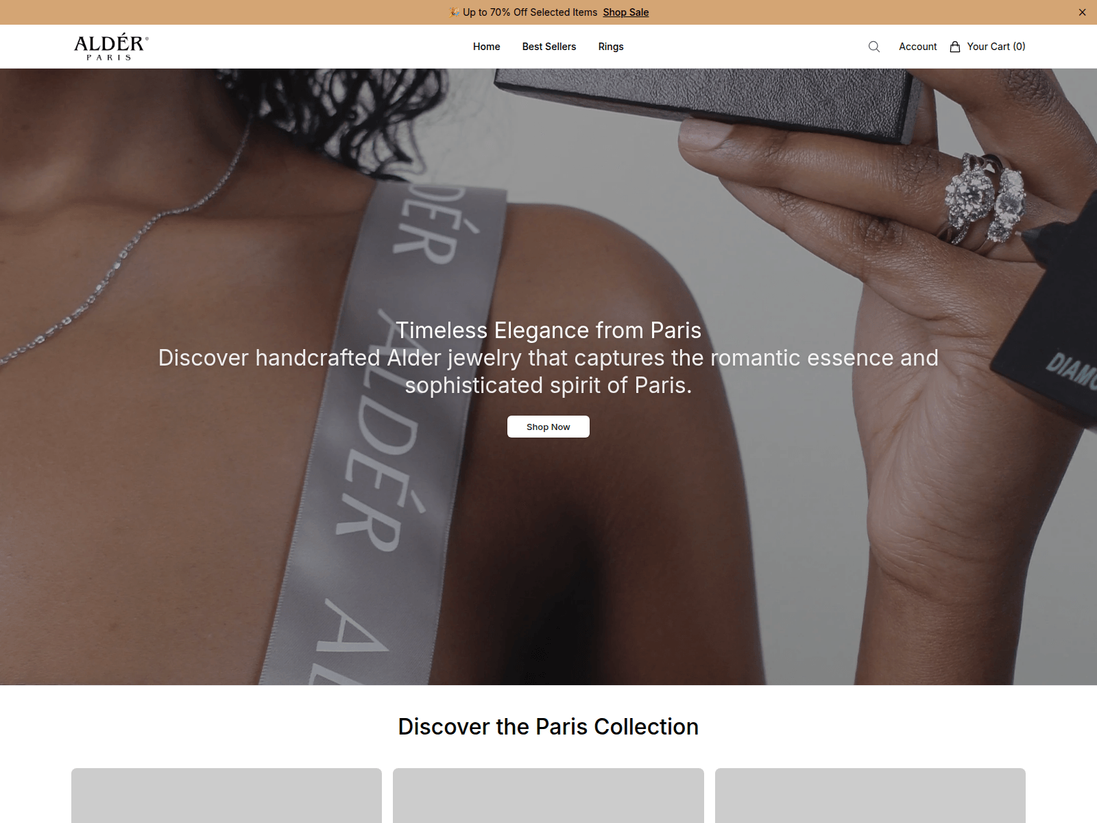 Screenshot of alderjewellersparis.shop