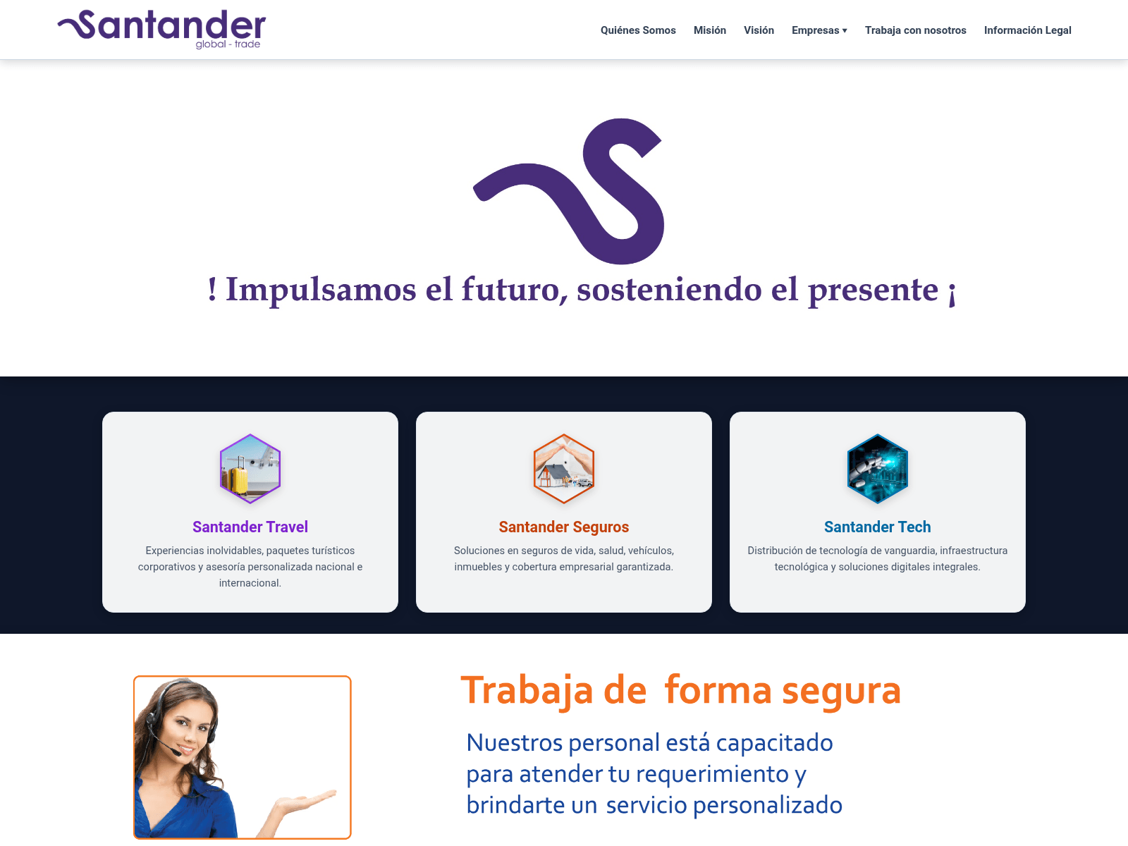 Screenshot of santander-gt.com