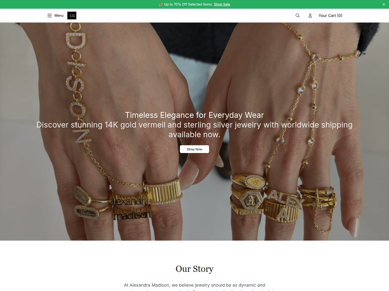 Screenshot of alexmadison.shop