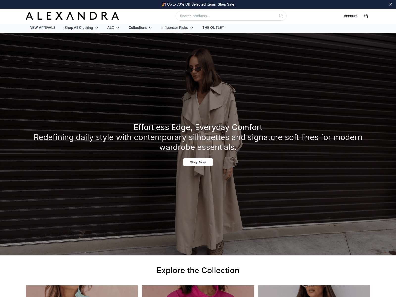 Screenshot of alexandraaustraliafashion.shop