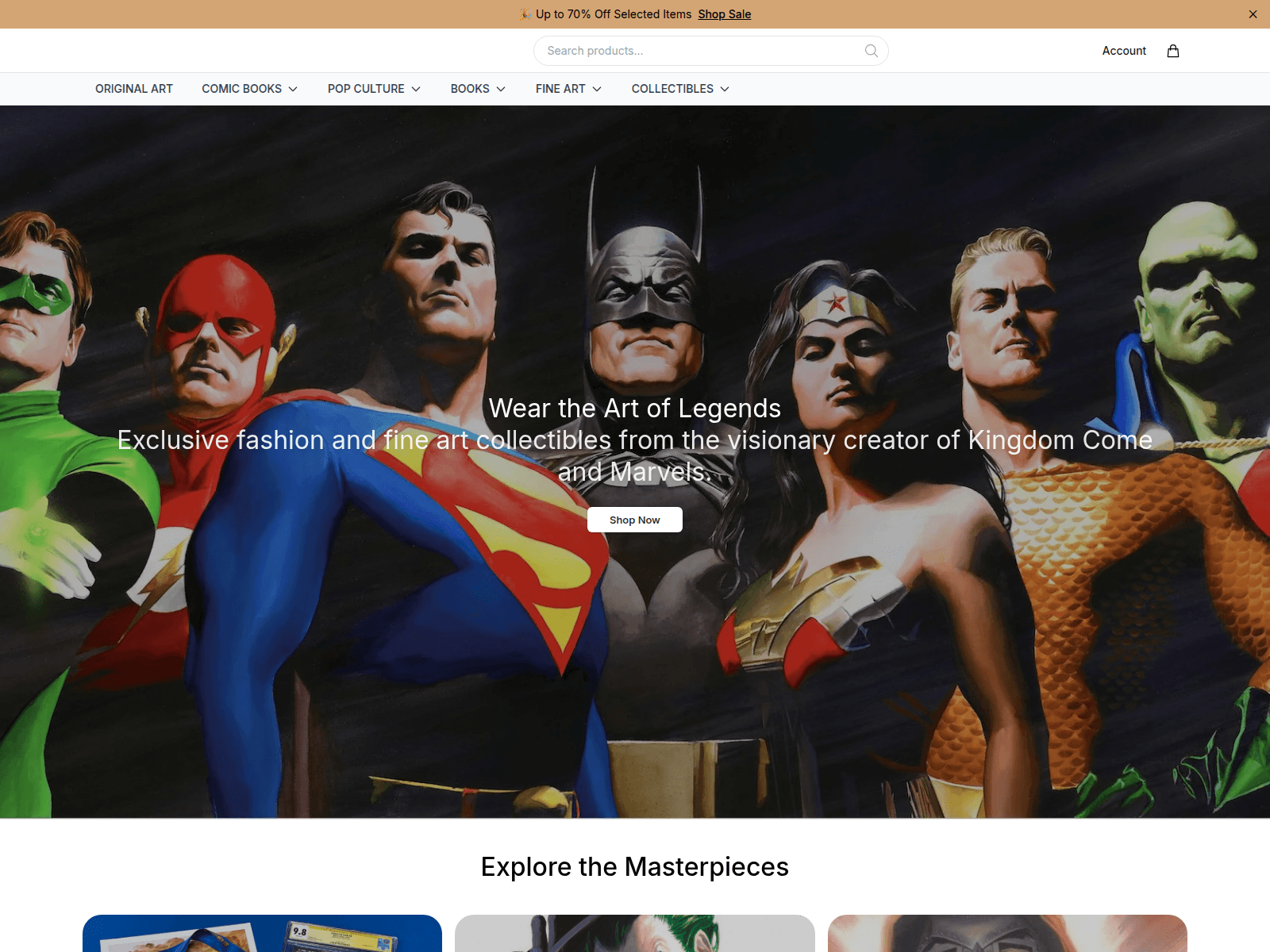 Screenshot of alexrossart.shop