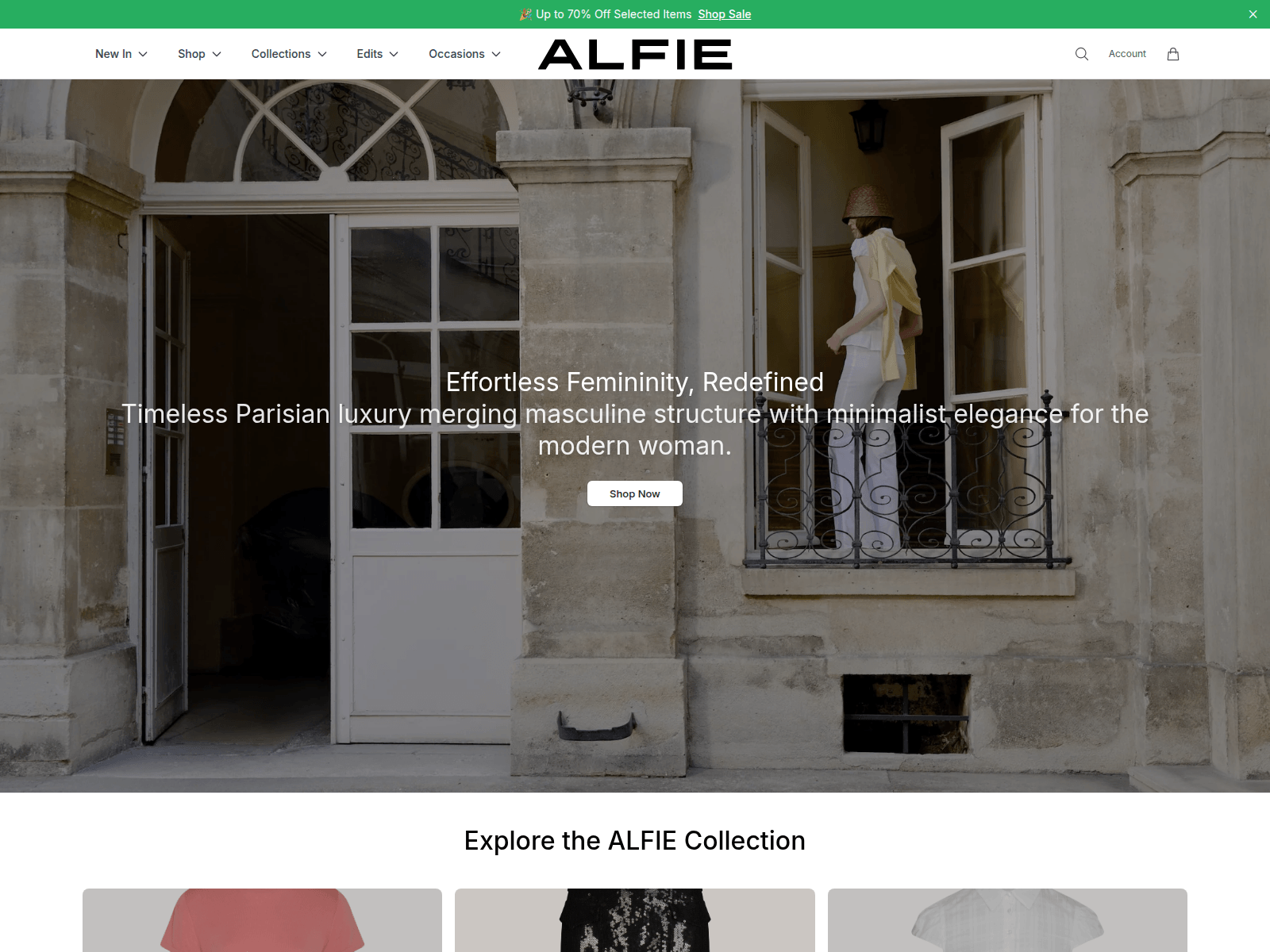Screenshot of alfieparisonline.shop