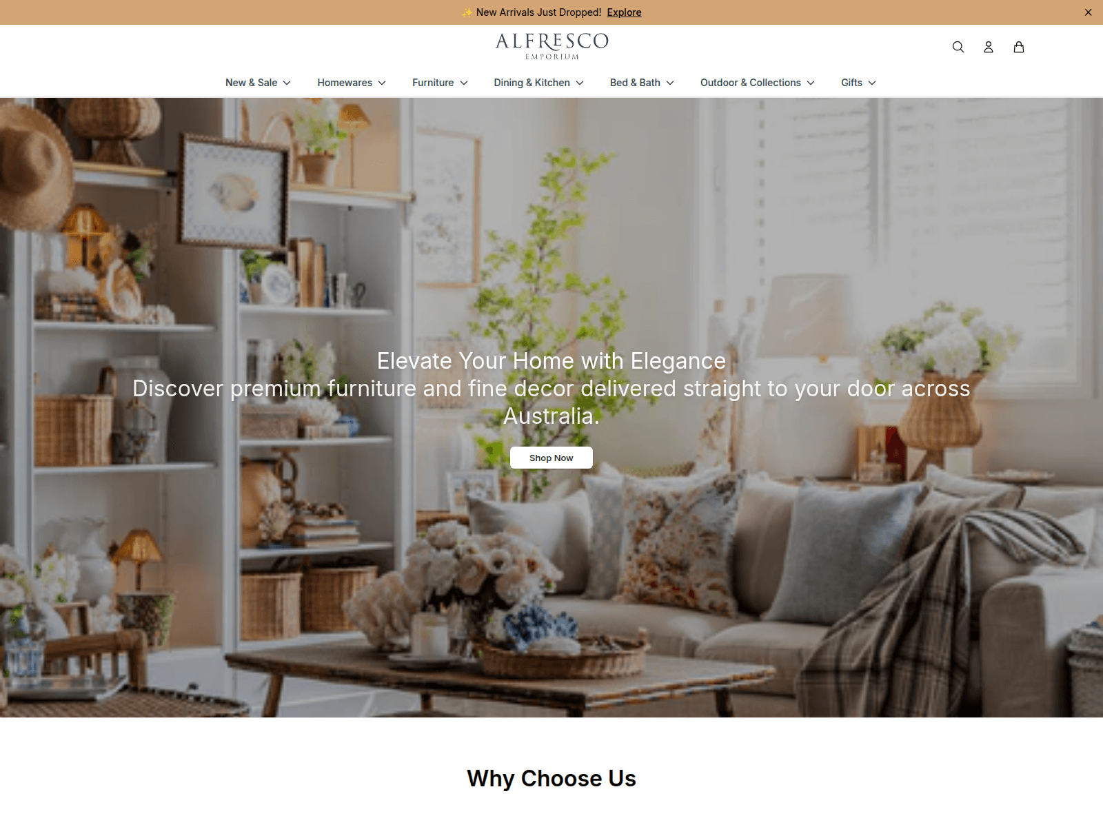 Screenshot of alfrescoemporiumliving.shop