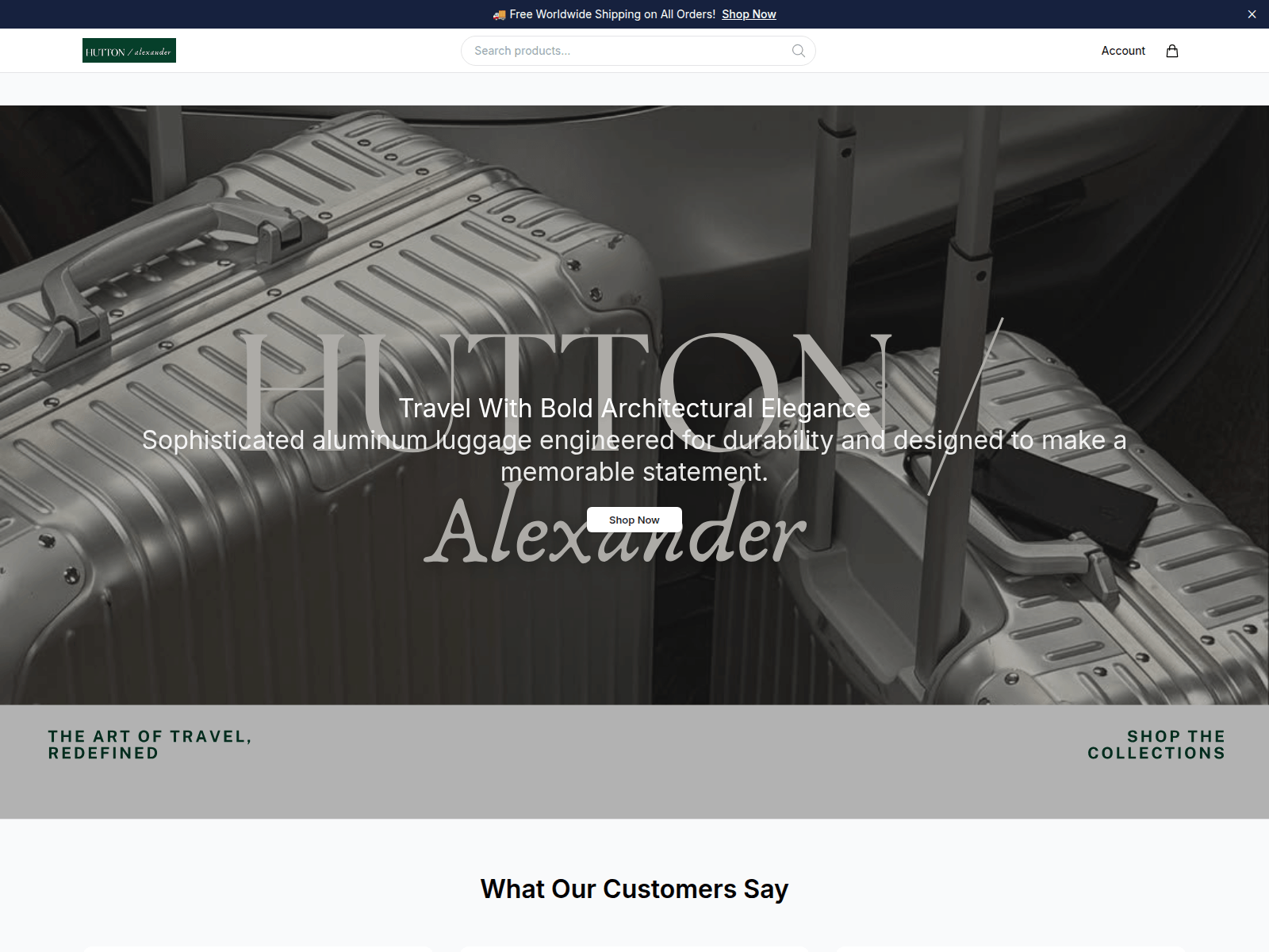 Screenshot of alexanderhuttonlondon.shop
