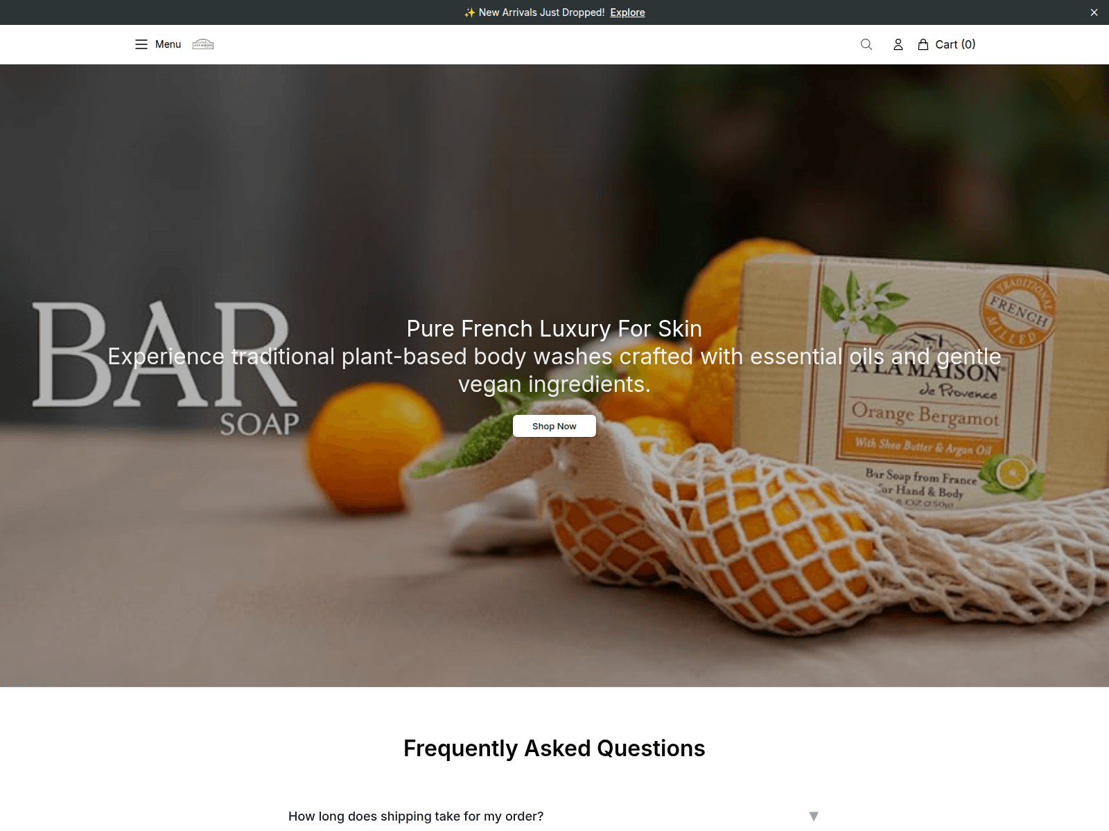 Screenshot of alamaisonliving.shop