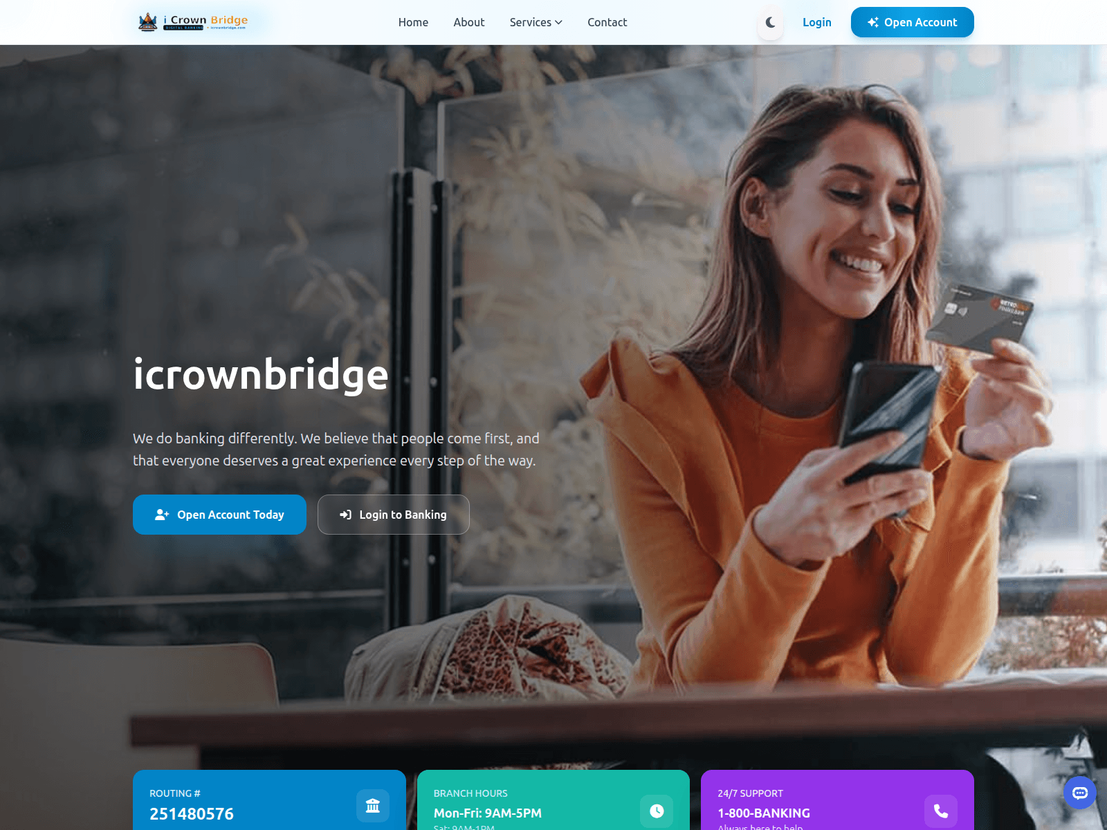 Screenshot of icrownbridge.com