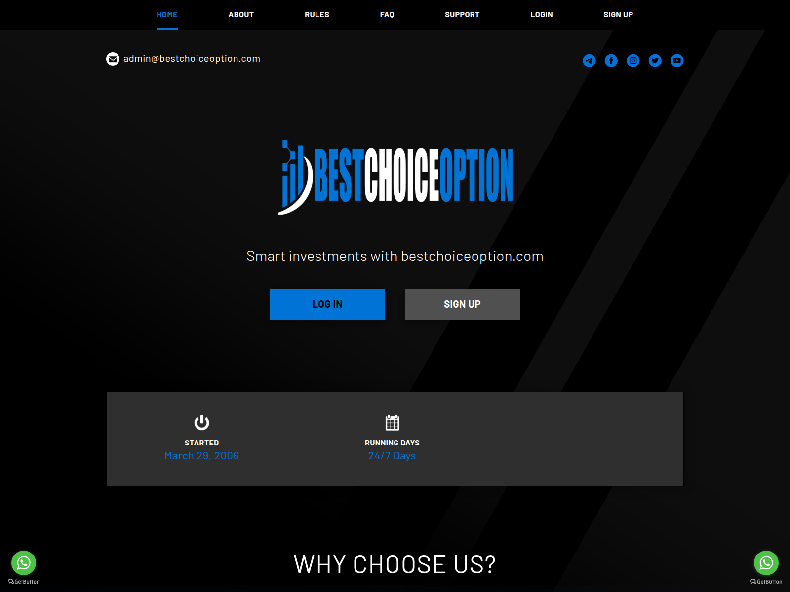 Знімок екрана bestchoiceoption.com
