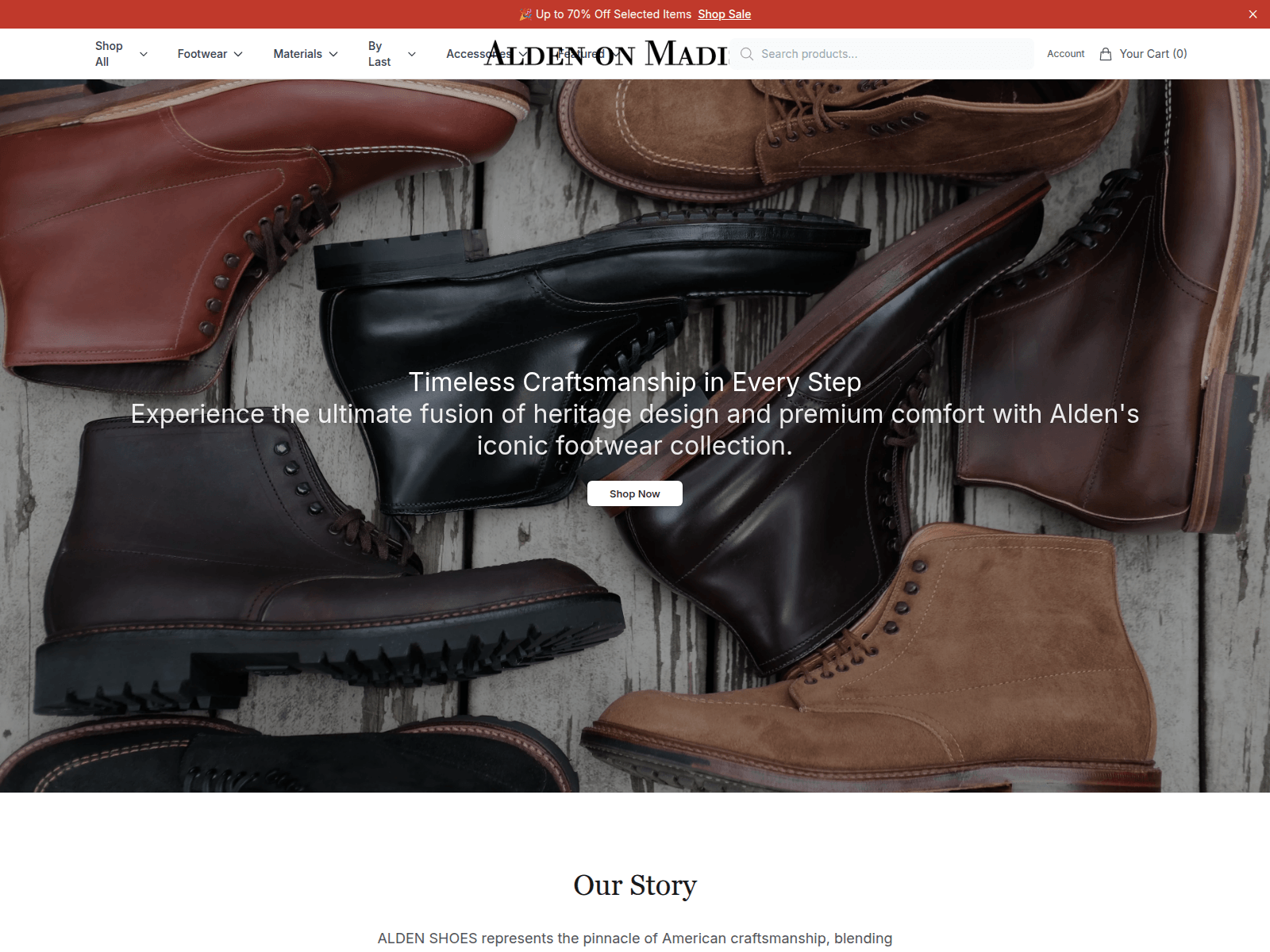 Screenshot of aldenmadisoncollection.shop