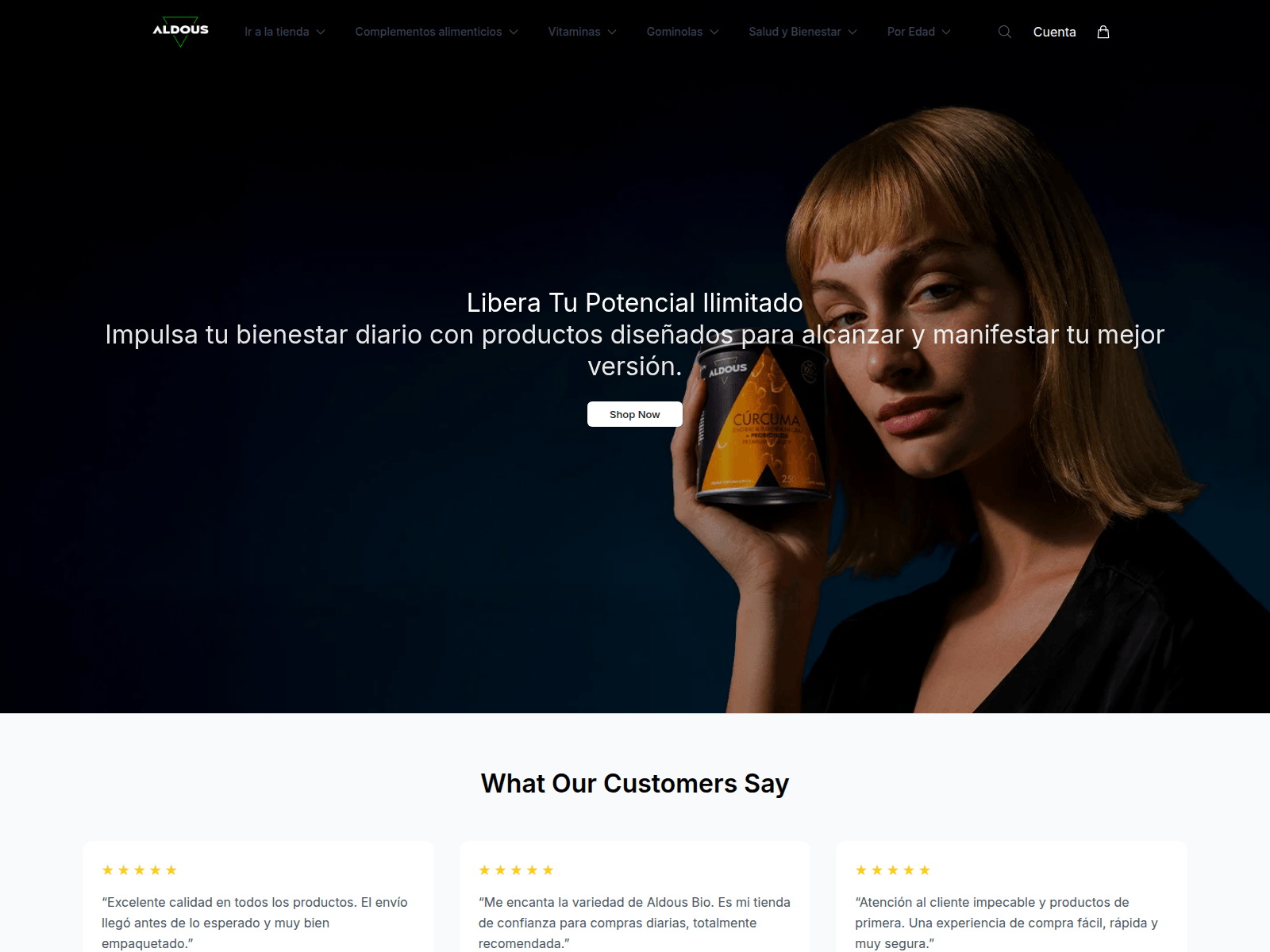 Screenshot of aldousbiolab.shop