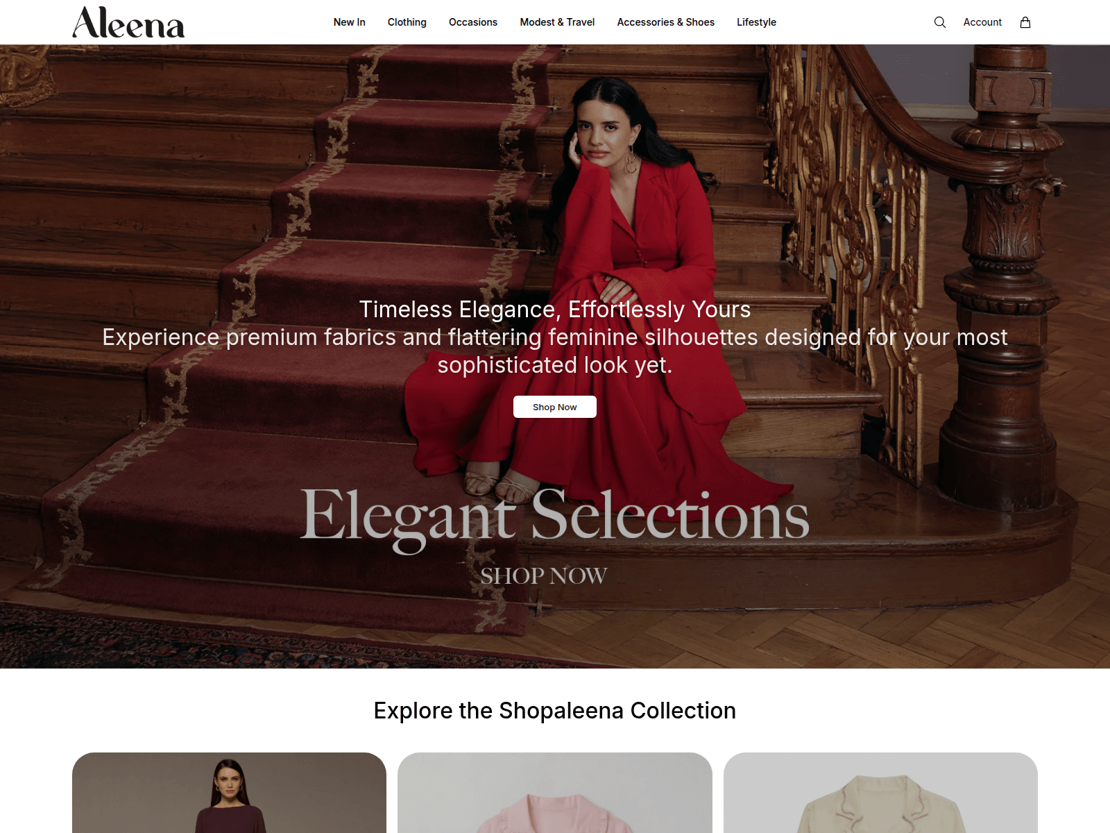 Screenshot of aleenaboutique.shop