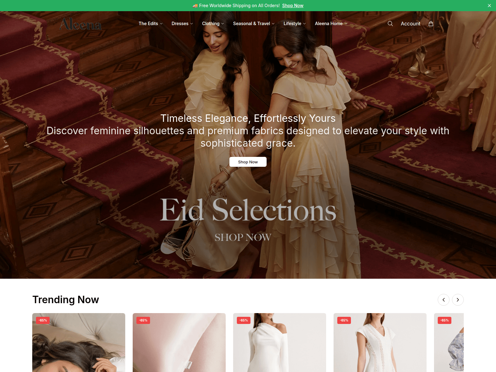 Screenshot of aleenastyle.shop