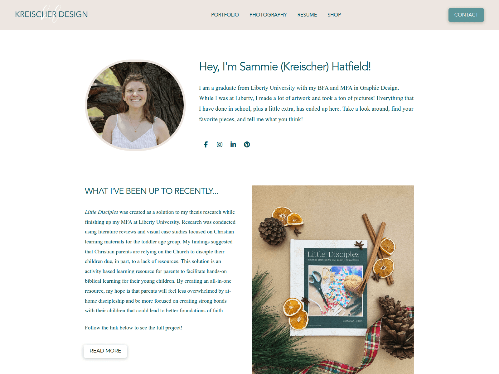 Captura de tela de kreischerdesign.com
