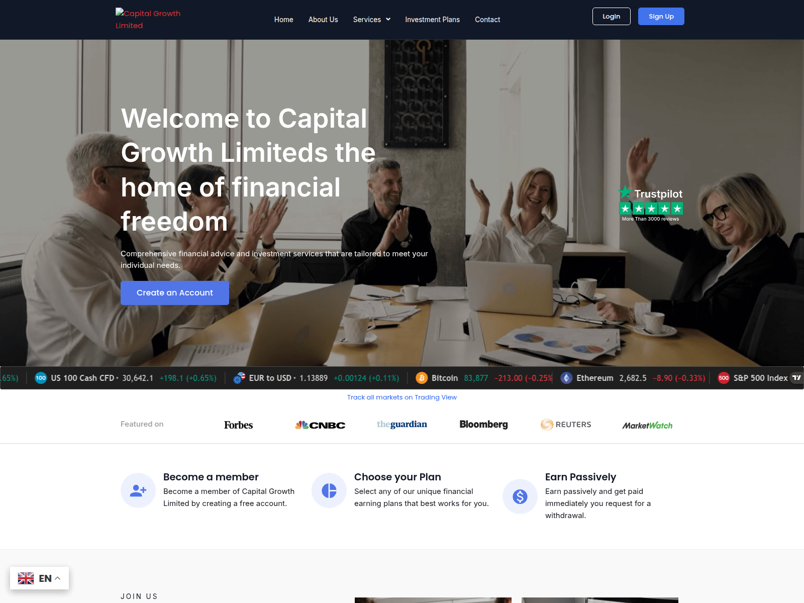 Screenshot of capitalgrowthlim.com