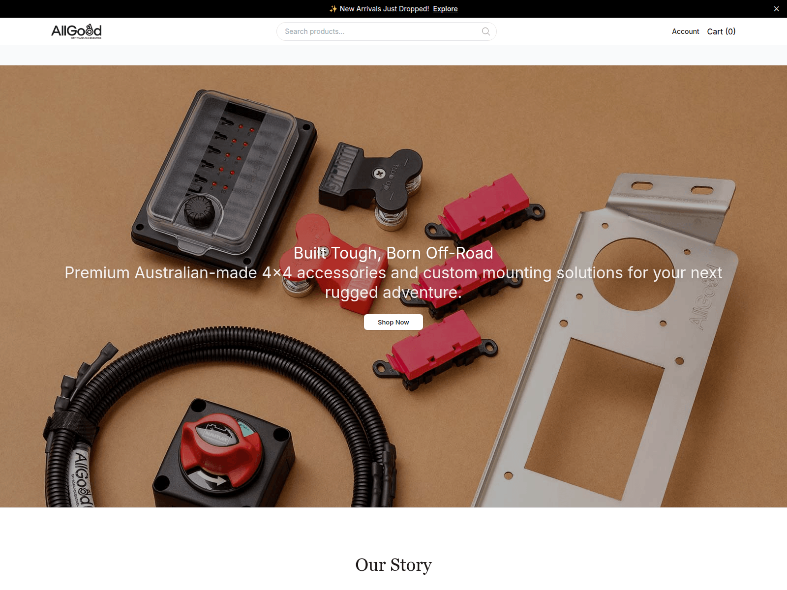 Screenshot of allgoodoffroadparts.shop