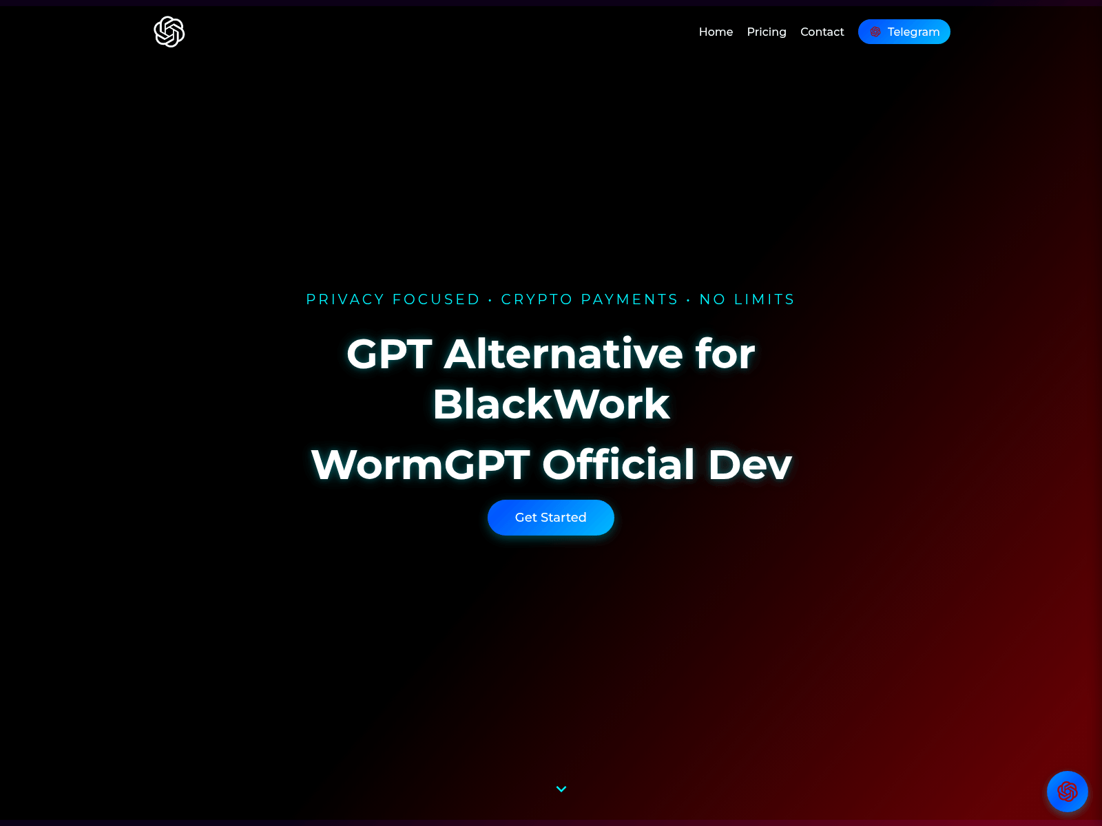 Screenshot of wormgpt.com.co