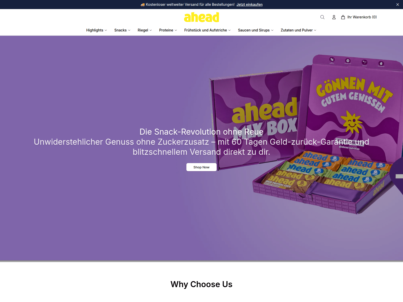 Screenshot of aheadnutritionfood.shop