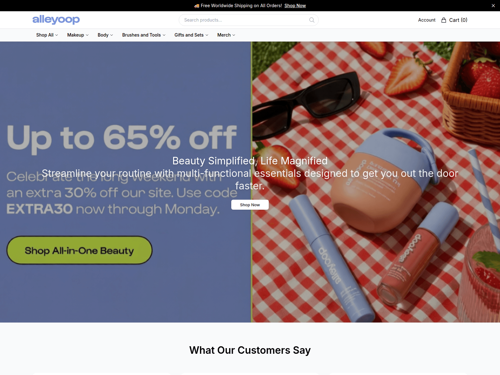 Screenshot of alleyoopco.shop