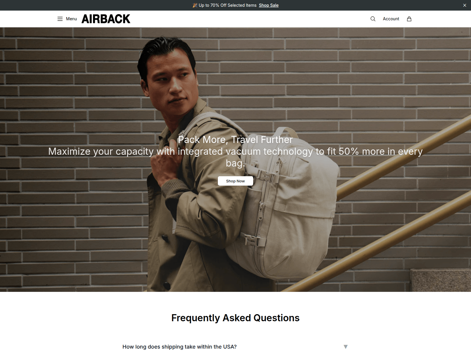 Screenshot of airbackusastyle.shop