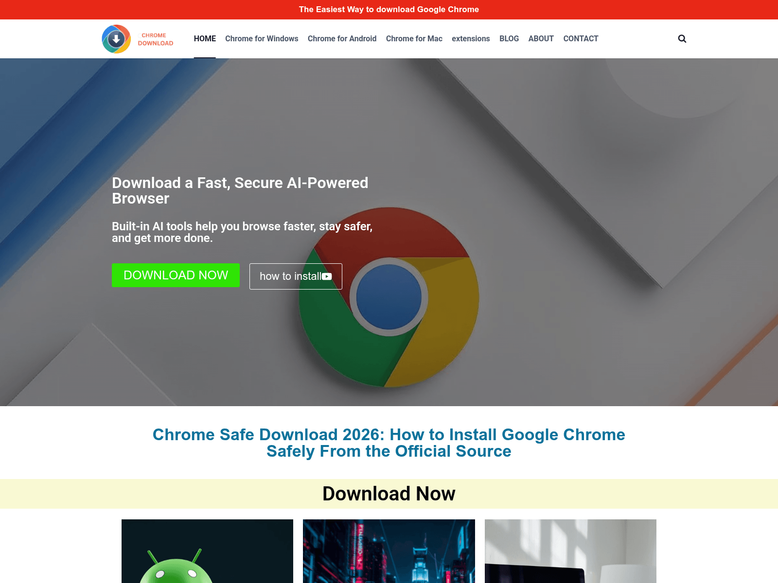 Screenshot von chrome-download.com