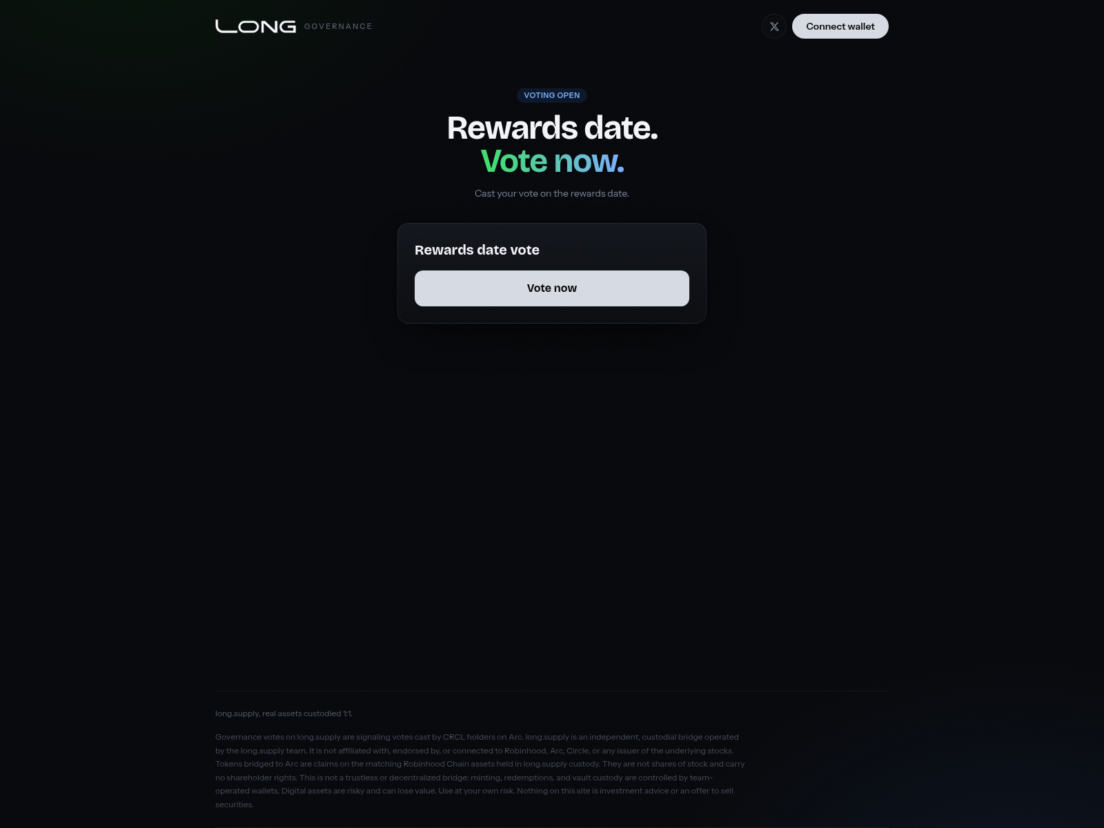 Screenshot of vote-longsupply.com